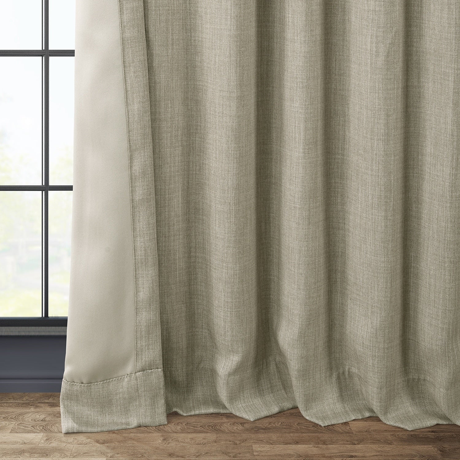 Exclusive Fabrics Faux Linen Room Darkening Curtain (1 Panel)