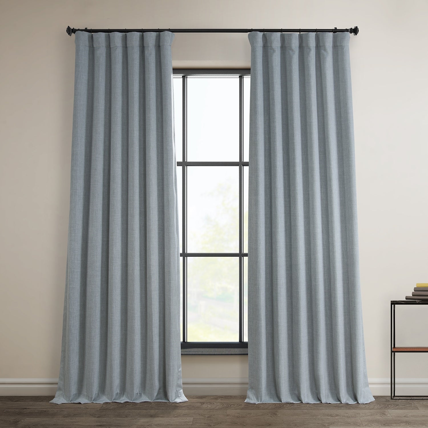 Exclusive Fabrics Faux Linen Room Darkening Curtain (1 Panel)