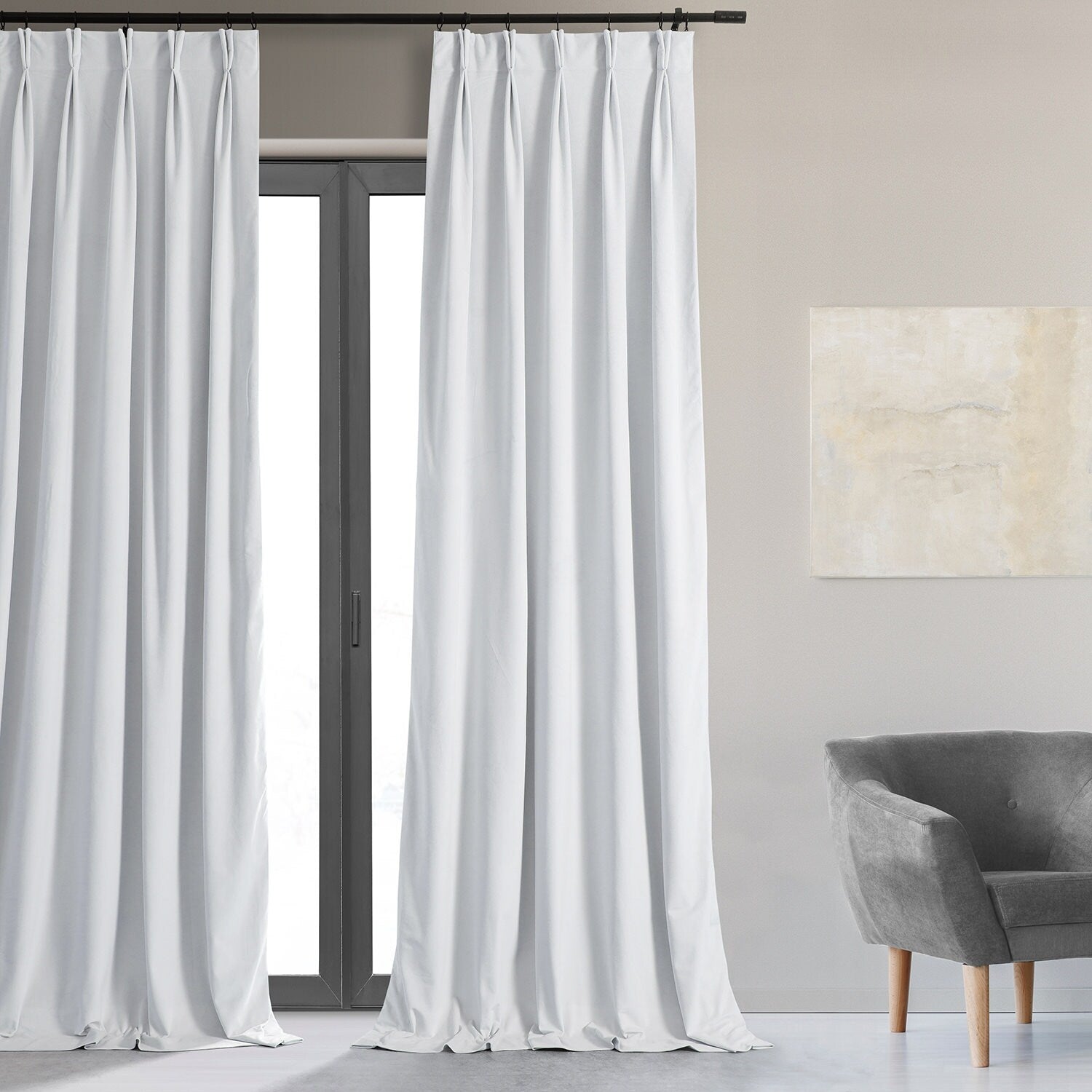 Exclusive Fabrics Signature Pleated Blackout Velvet Curtain (1 Panel)