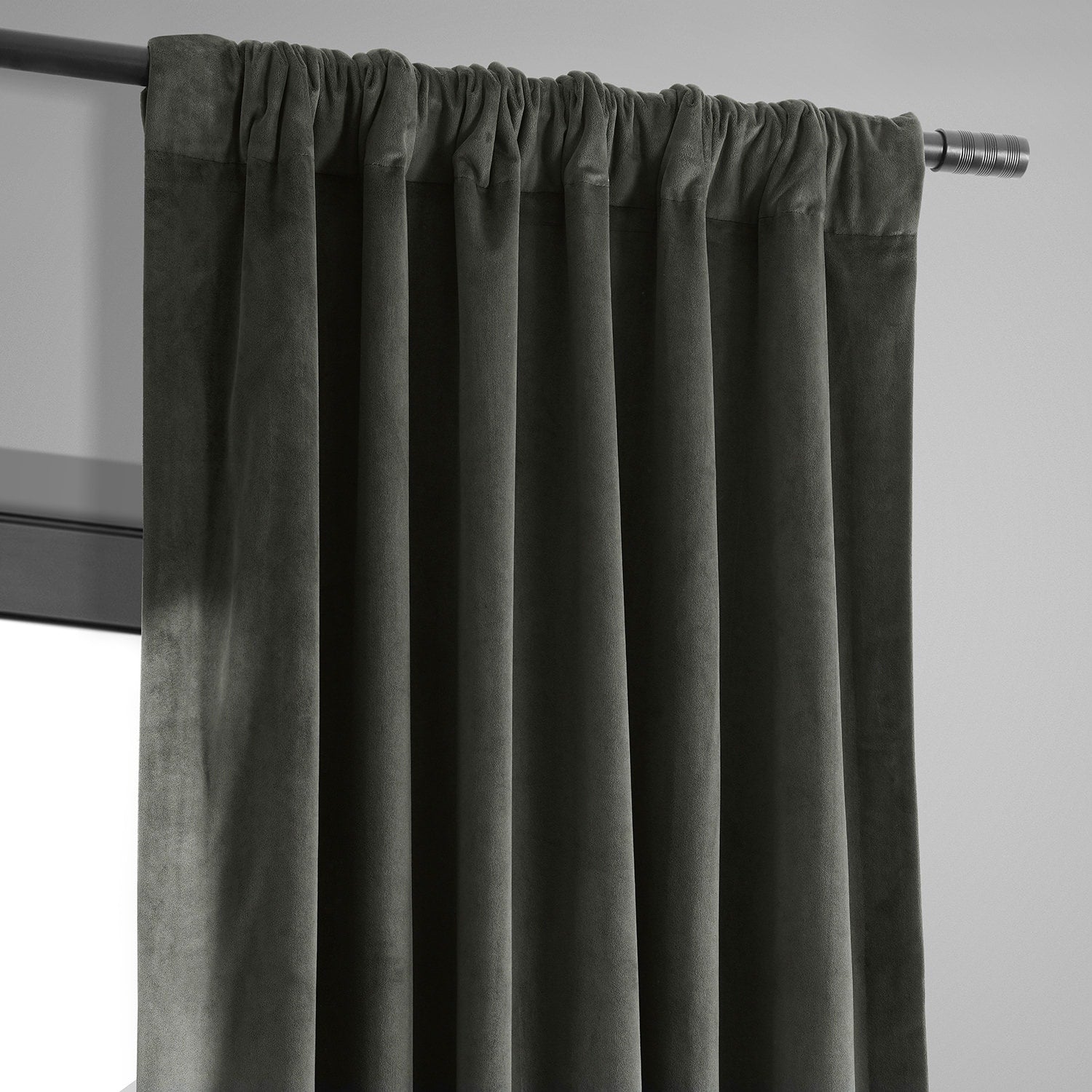 Exclusive Fabrics Signature Velvet Blackout Curtain 108 Inches Long (1 Panel)