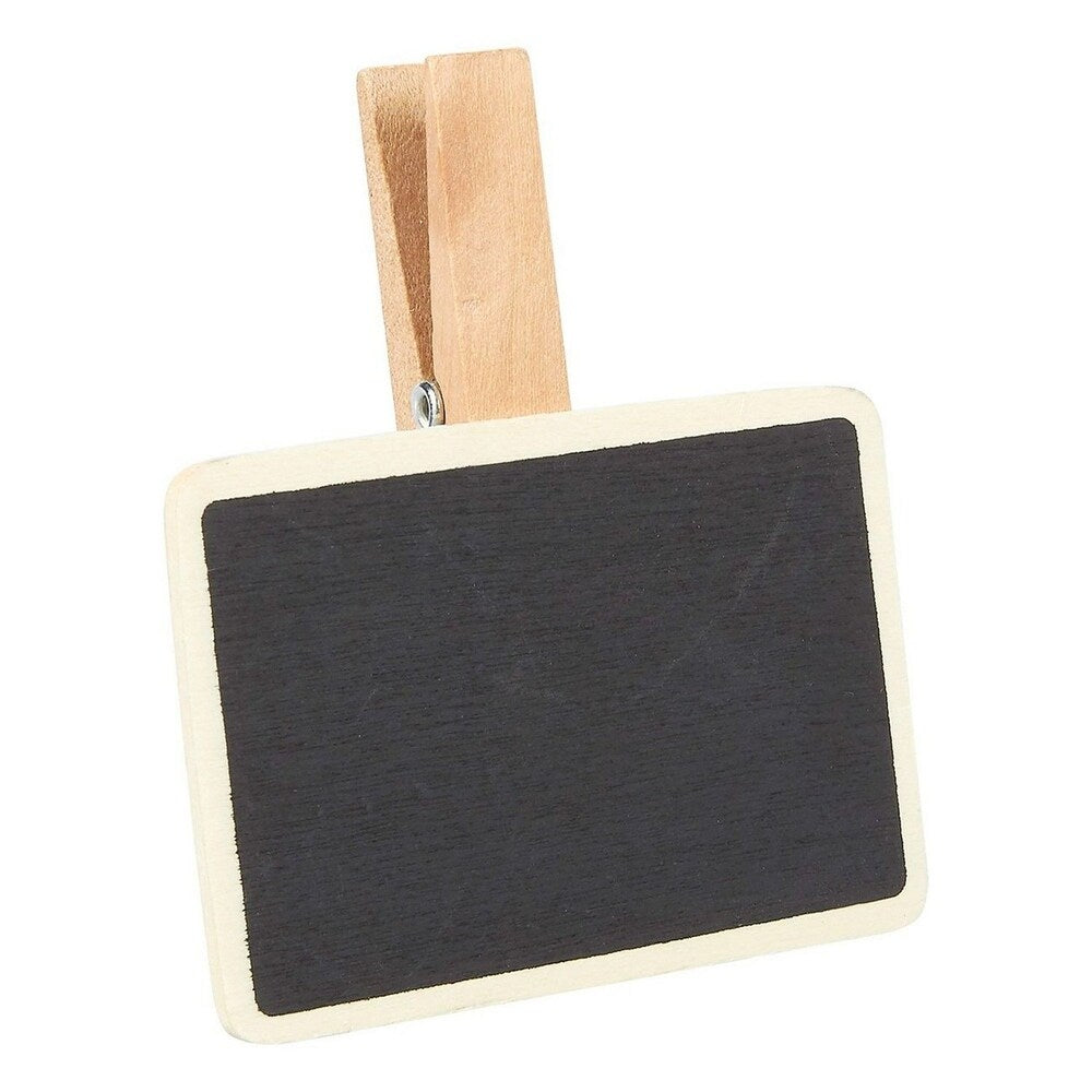 Mini Blackboard Clips - 12-Set Chalkboard Tag Signs, Wooden Message Board