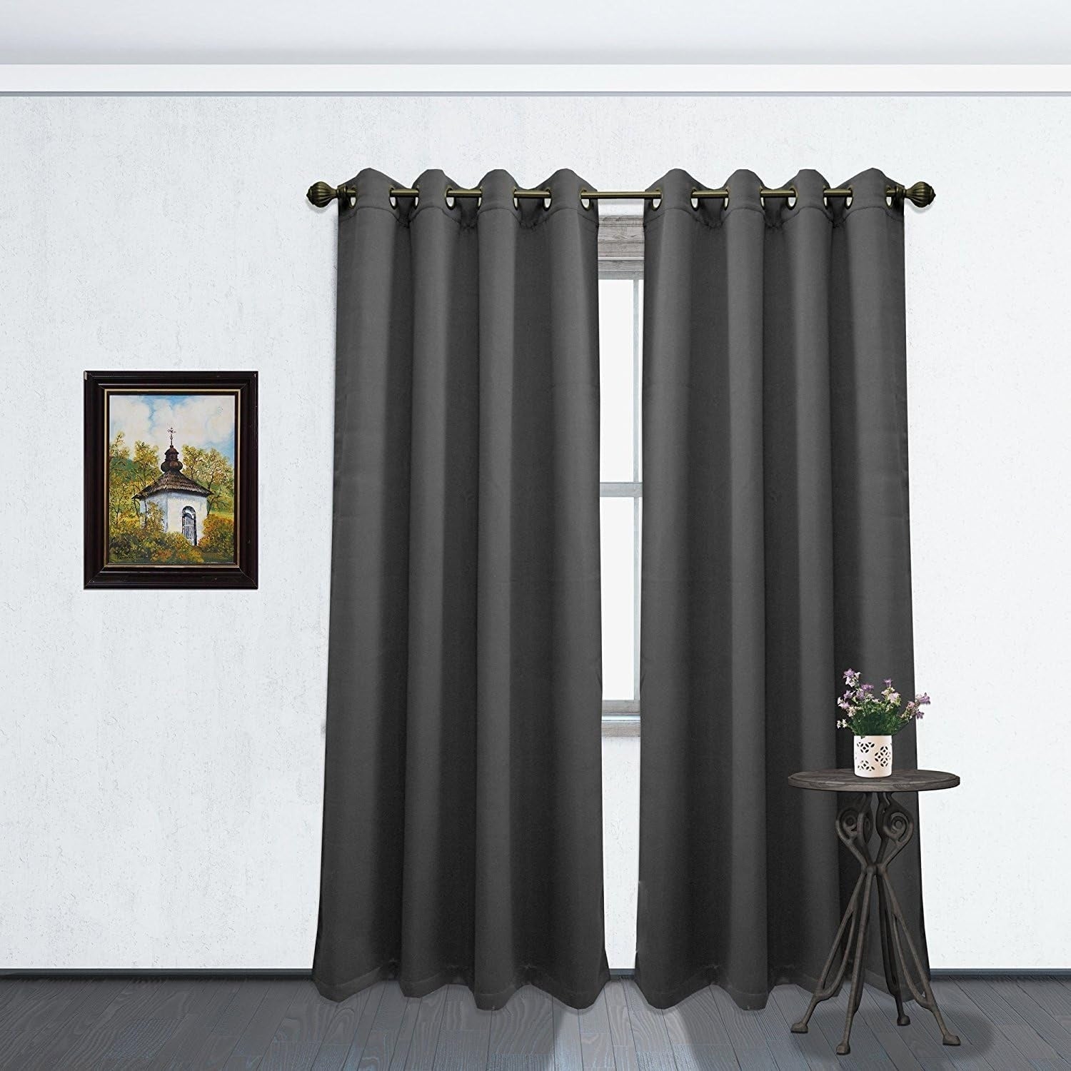 Blackout Window Curtain Panel, Grommet Drapes, 54x84 Tessa Single Panel