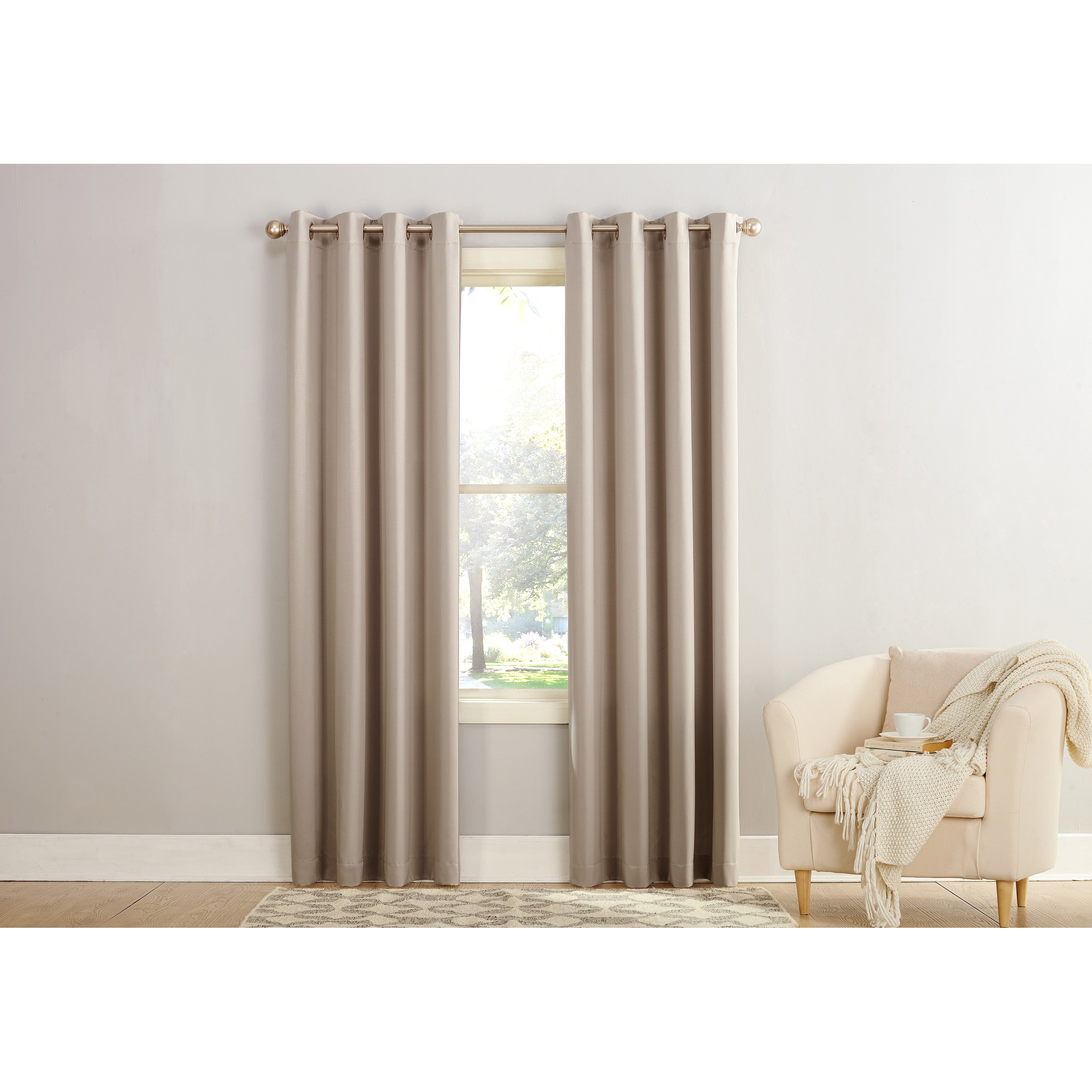 Sun Zero Talisha Grommet Room Darkening Window Curtain Panel