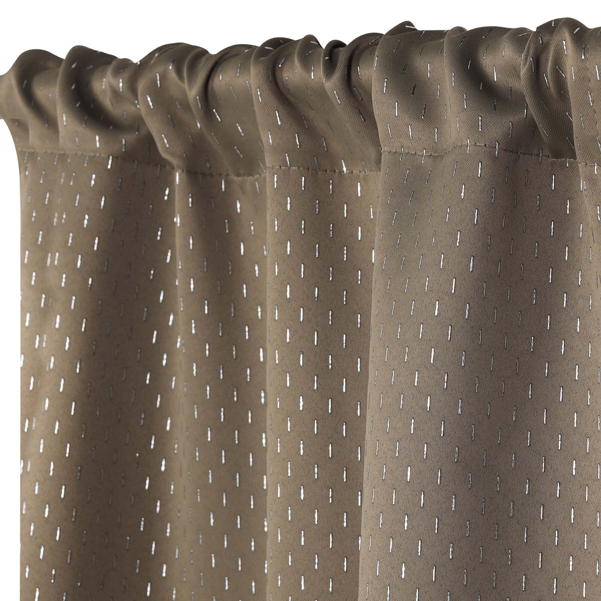 Superior Shimmer Washable Room Darkening Curtains, Set of 2 Panels