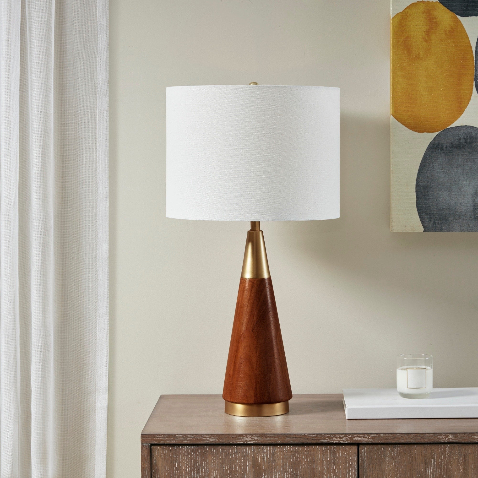 INK+IVY Chrislie Triangular Table Lamp