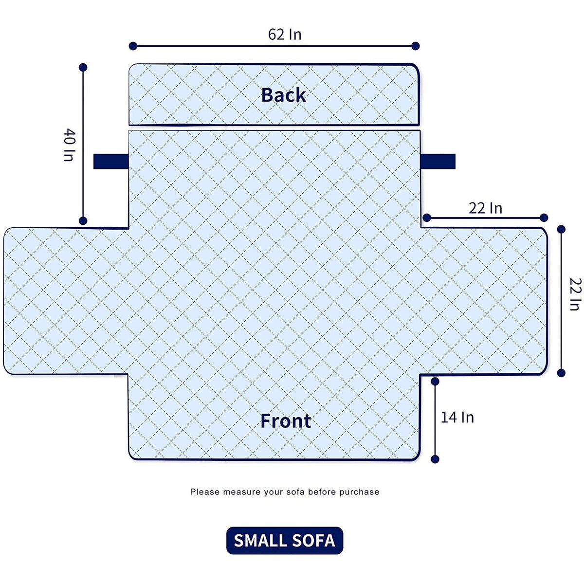 Subrtex Reversible Sofa Couch Cover Quilted Slipcover Furniture Protector