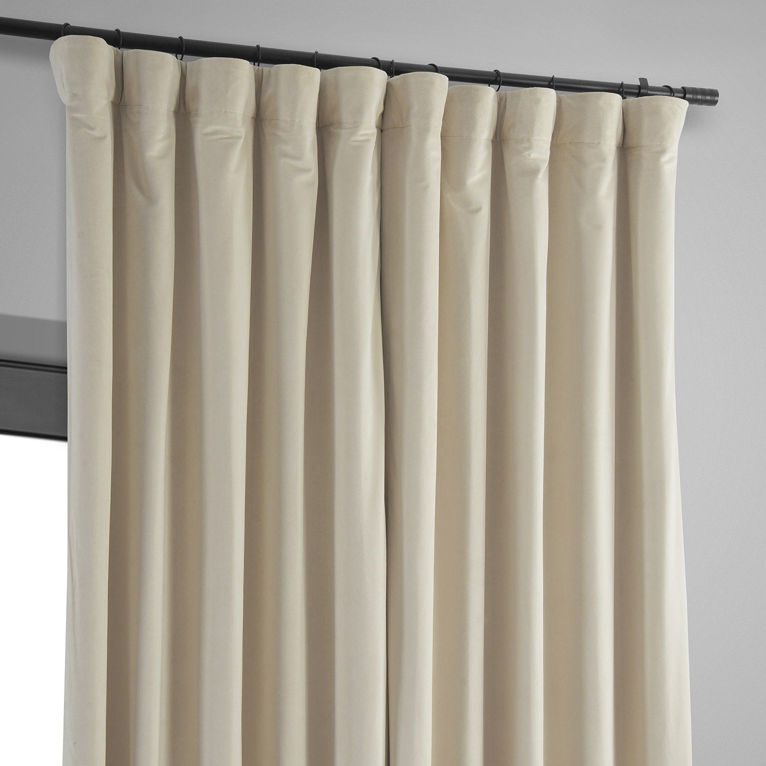 Exclusive Fabrics Signature Extra Wide Blackout Velvet Curtains (1 Panel) - Luxurious Blackout Drapes