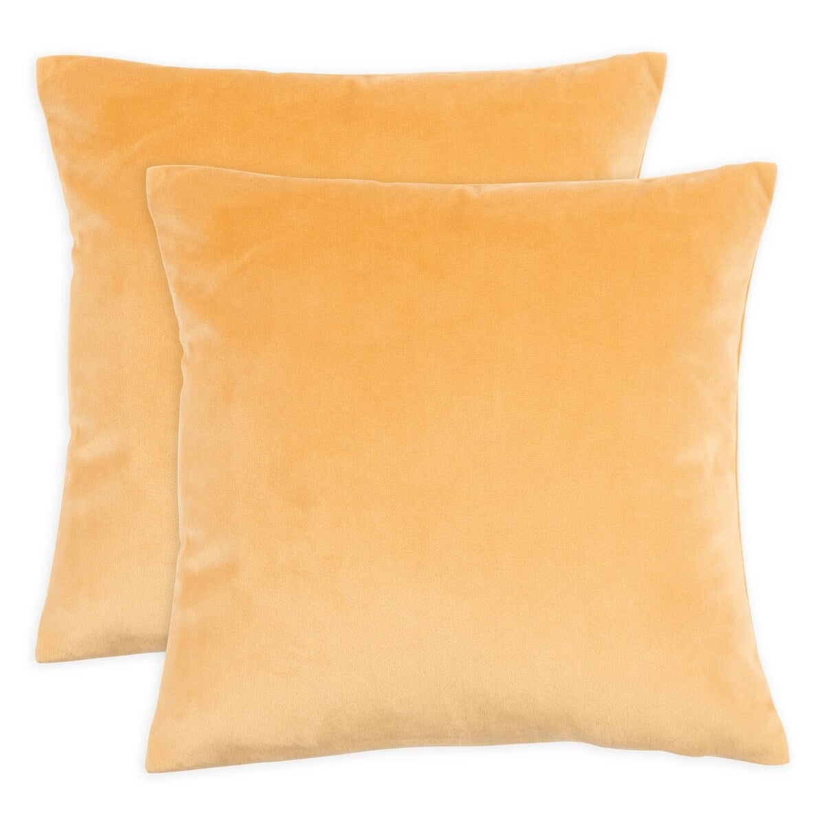 KAF Home Square Velvet Pillow Cover, Set of 2