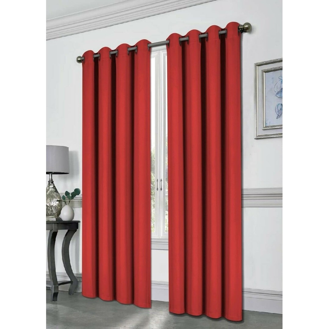 Blackout Window Curtain Panel, Grommet Drapes, 54x84 Tessa Single Panel