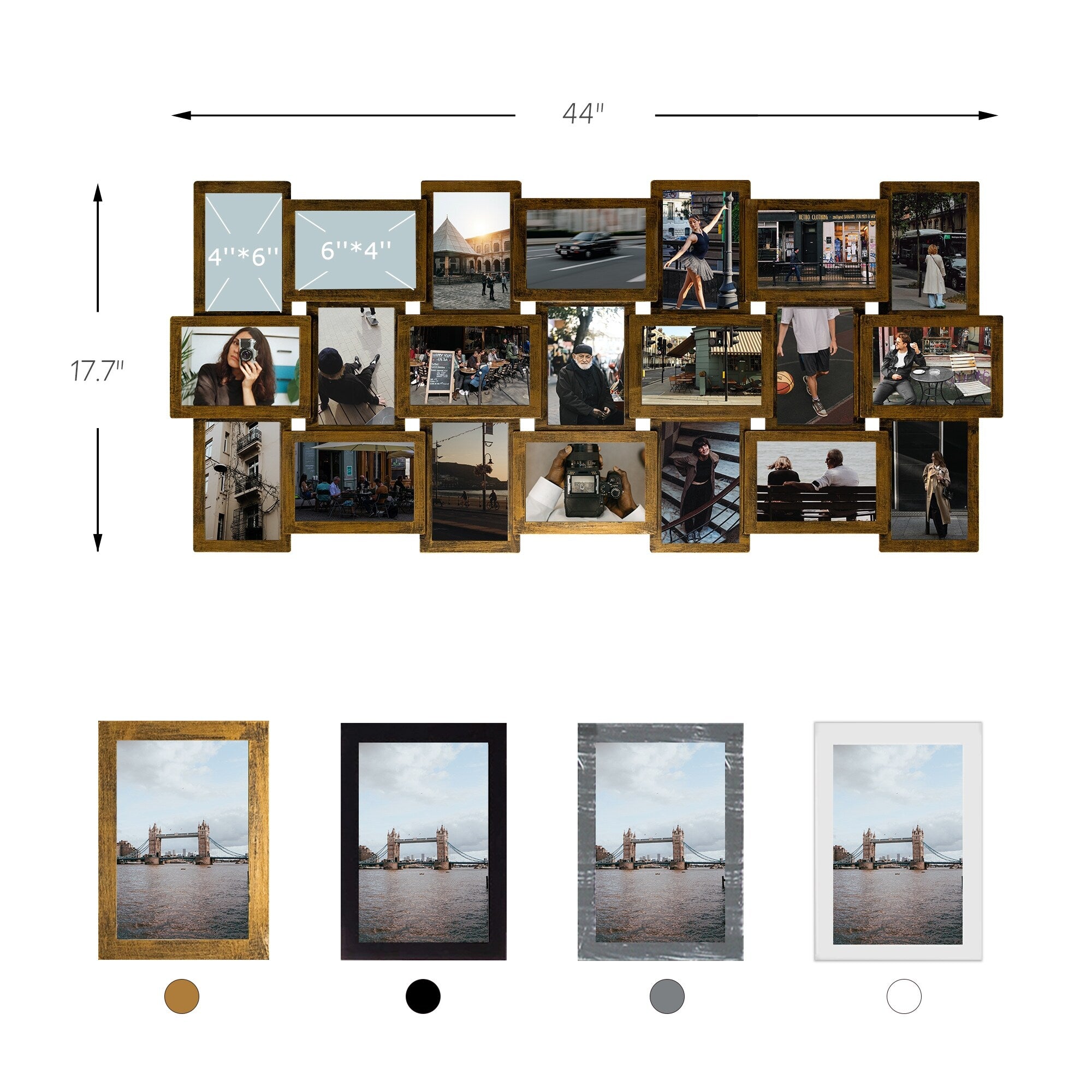 21 Opening Multi Photo Frame Wall Picture Family Frame