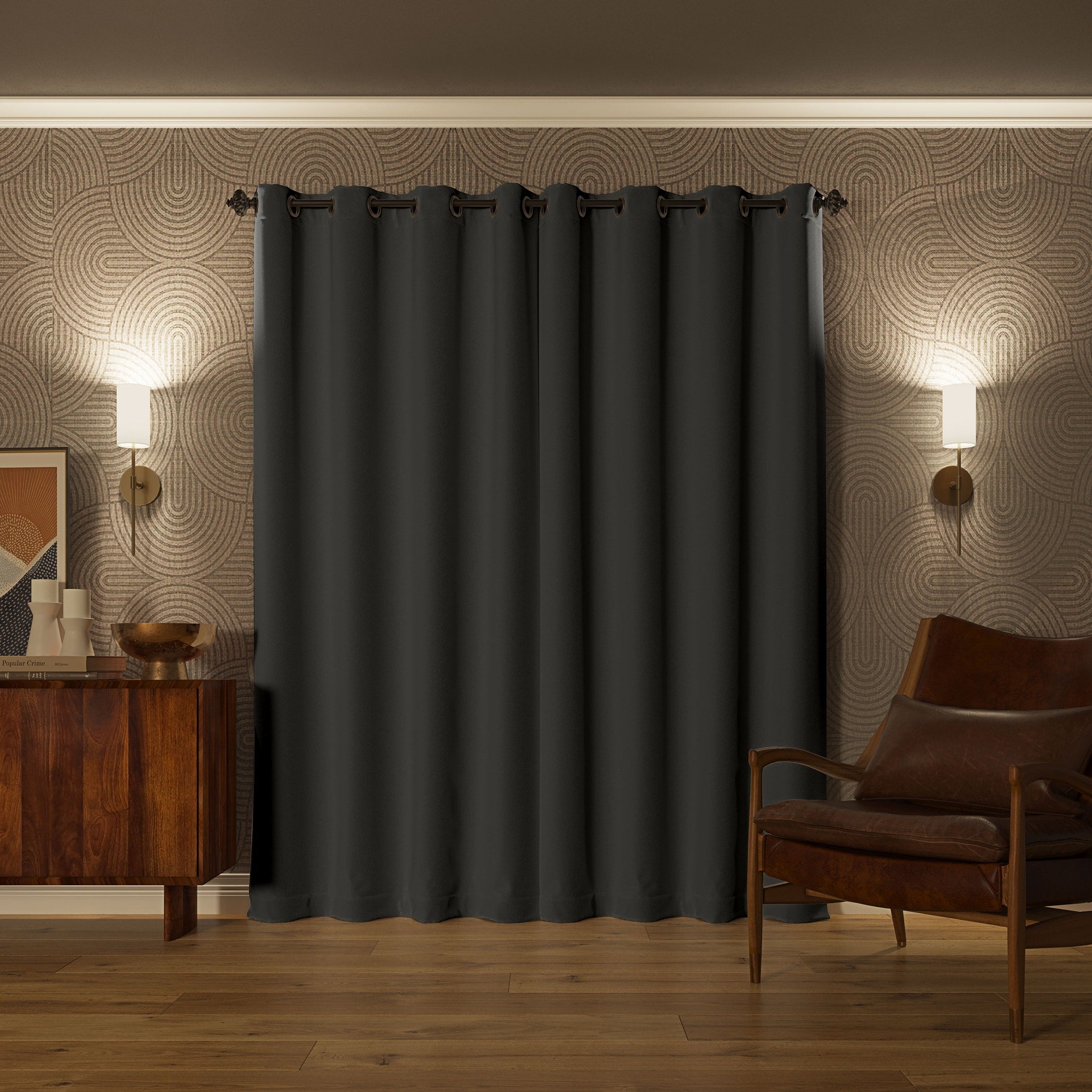 Sun Zero Oslo Theater Grade Extreme Total Blackout Grommet 1-Piece Curtain Panel, Single Panel