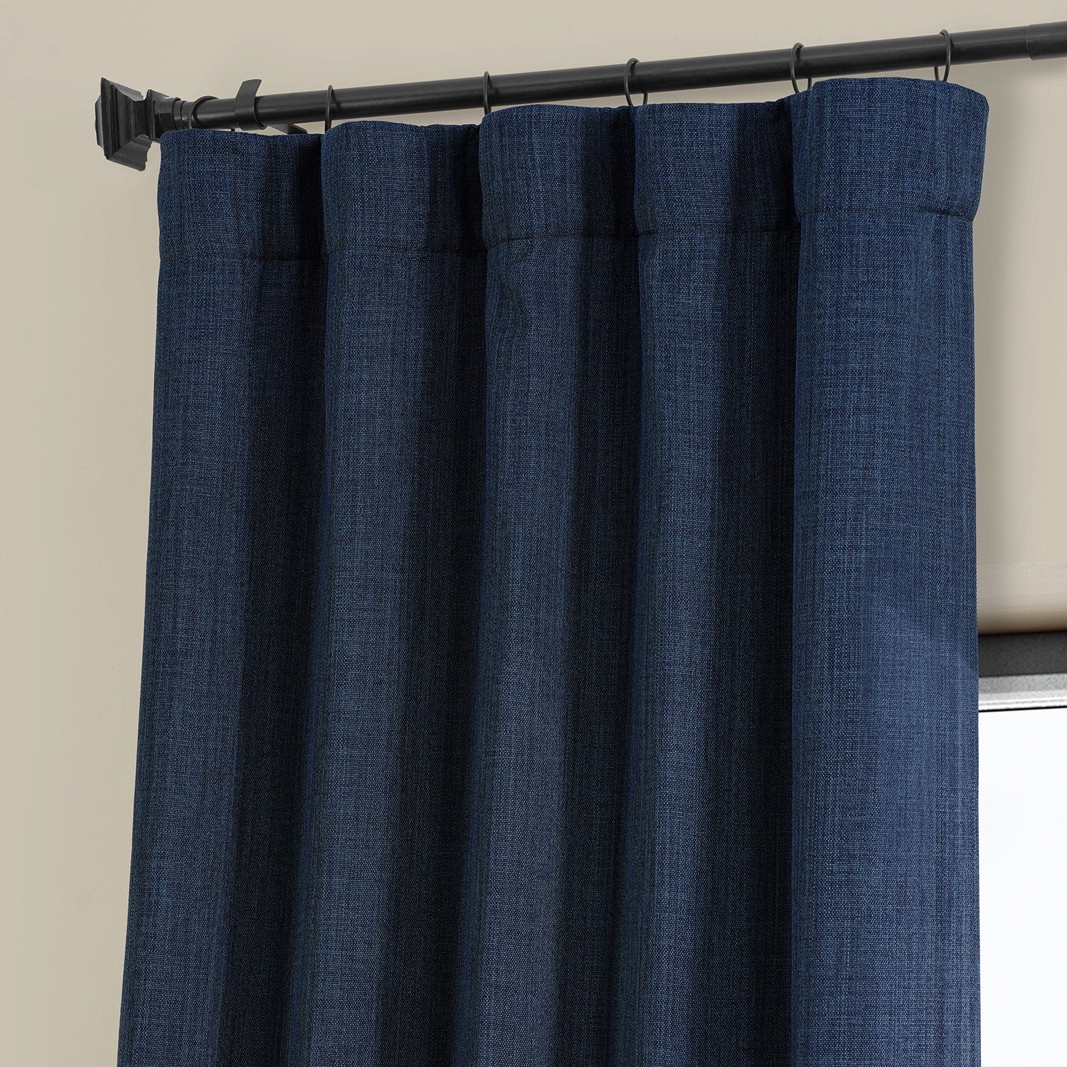 Exclusive Fabrics Faux Linen Room Darkening Curtain (1 Panel)