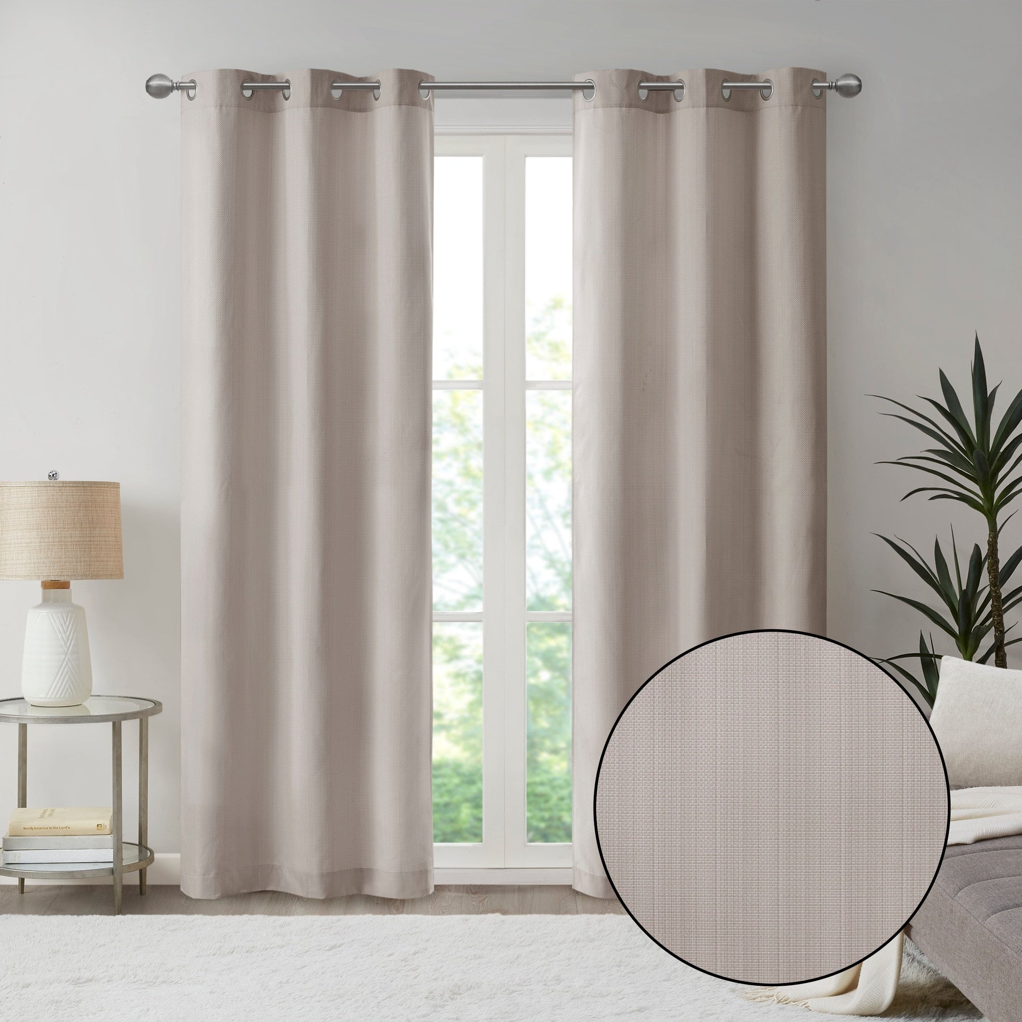 Madison Park Colm Basketweave Room Darkening Curtain Panel Pair