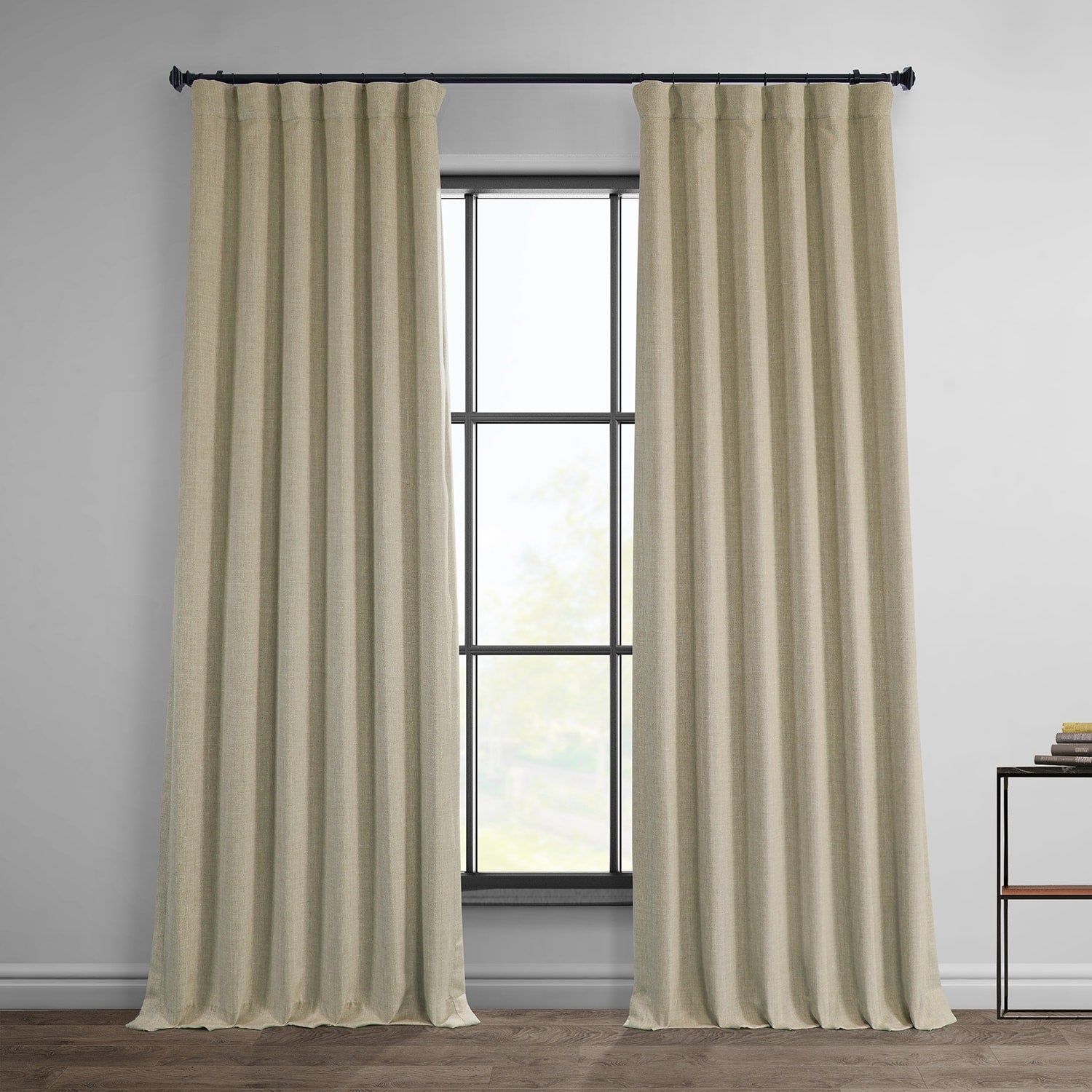 Exclusive Fabrics Faux Linen Room Darkening Curtain (1 Panel)