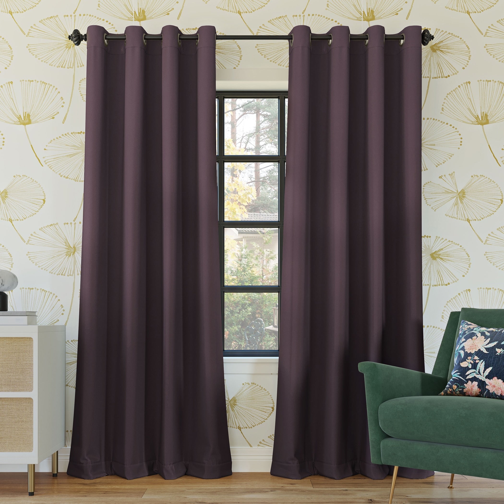 Sun Zero Oslo Theater Grade Extreme Total Blackout Grommet 1-Piece Curtain Panel, Single Panel