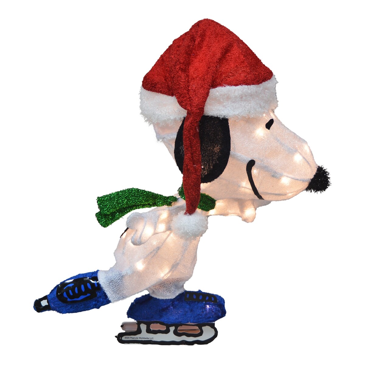 24 Peanuts LED 3D Pre-lit Yard Décor Skating Snoopy