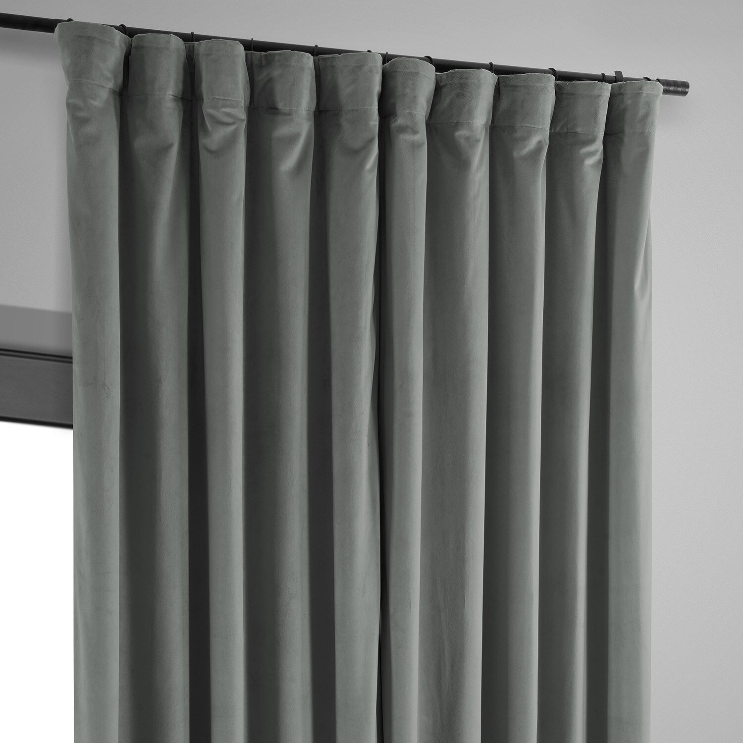 Exclusive Fabrics Signature Extra Wide Velvet Blackout Curtain (1 Panel) - Luxurious Blackout Drapery for Elegant Décor