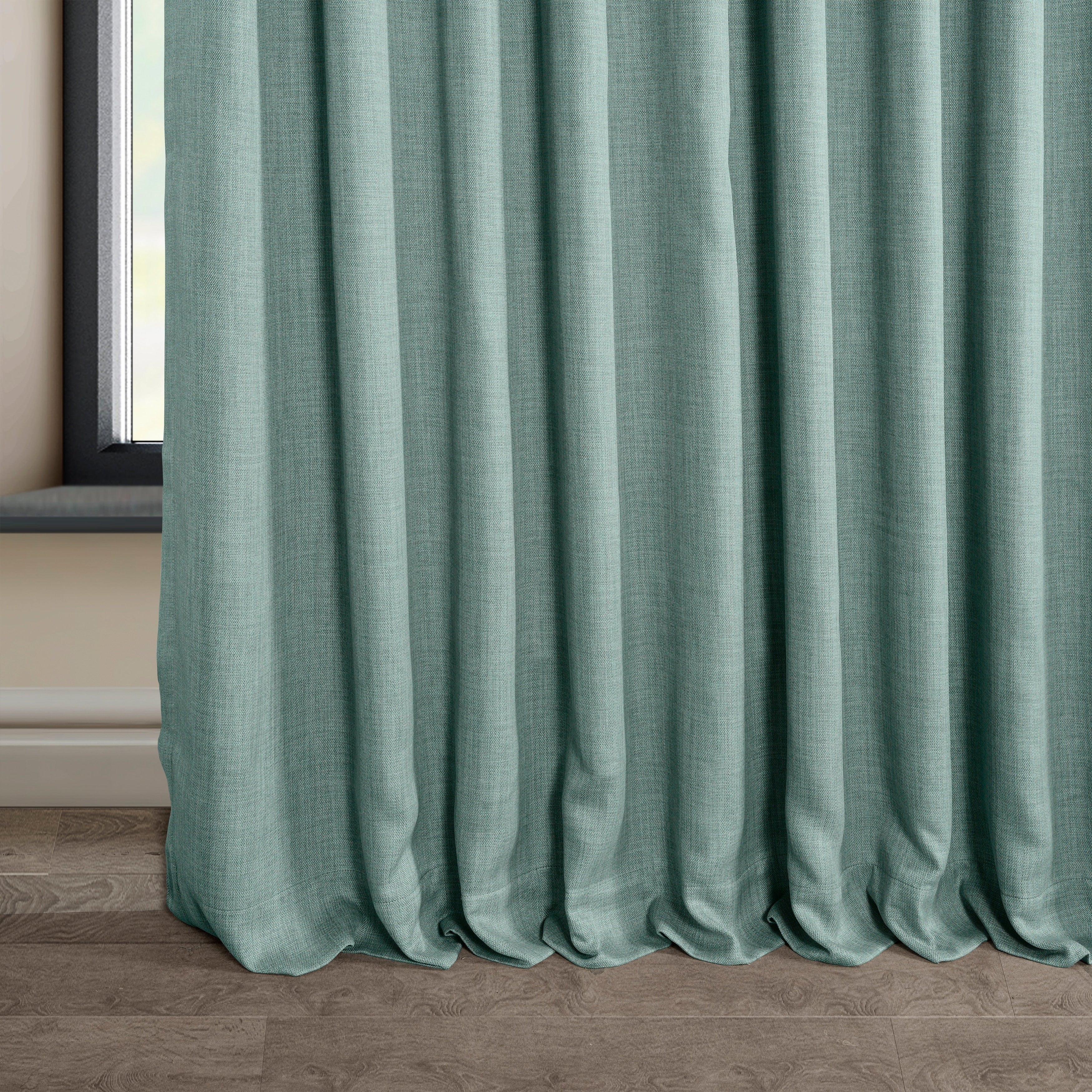 Exclusive Fabrics Faux Linen Room Darkening Curtain (1 Panel)