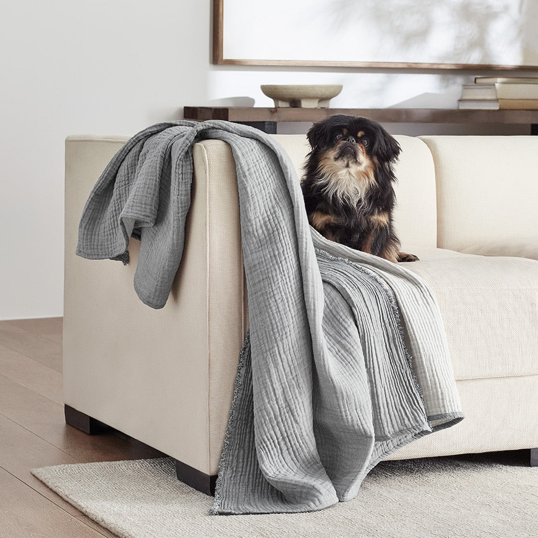 Truly Soft Two-Toned Organic Throw Blanket