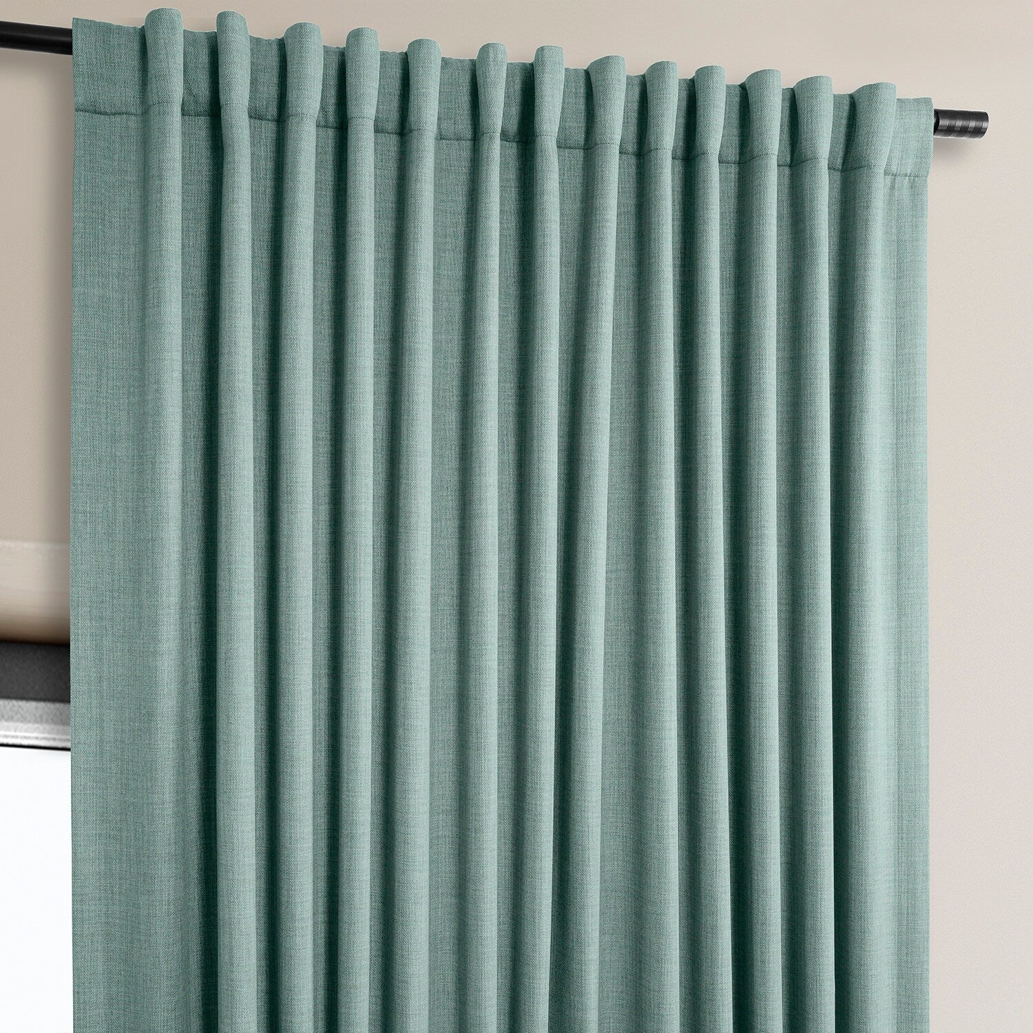 Exclusive Fabrics Faux Linen Room Darkening Curtain (1 Panel)