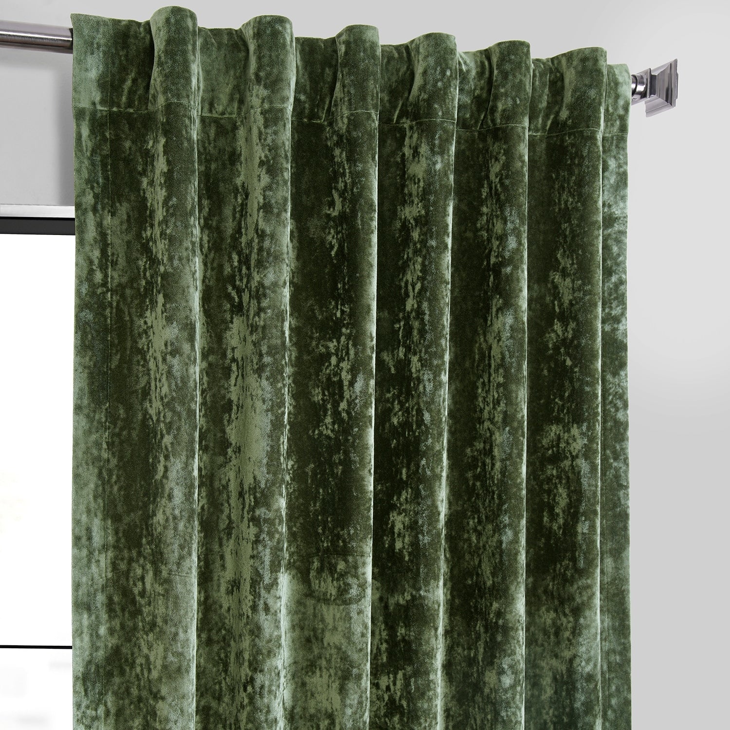 Exclusive Fabrics Lush Crush Velvet Curtains - Room Darkening Curtain for Bedroom & Living Room (1 Panel)