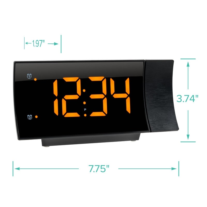 La Crosse Technology Curved LED Projection Alarm with Radio