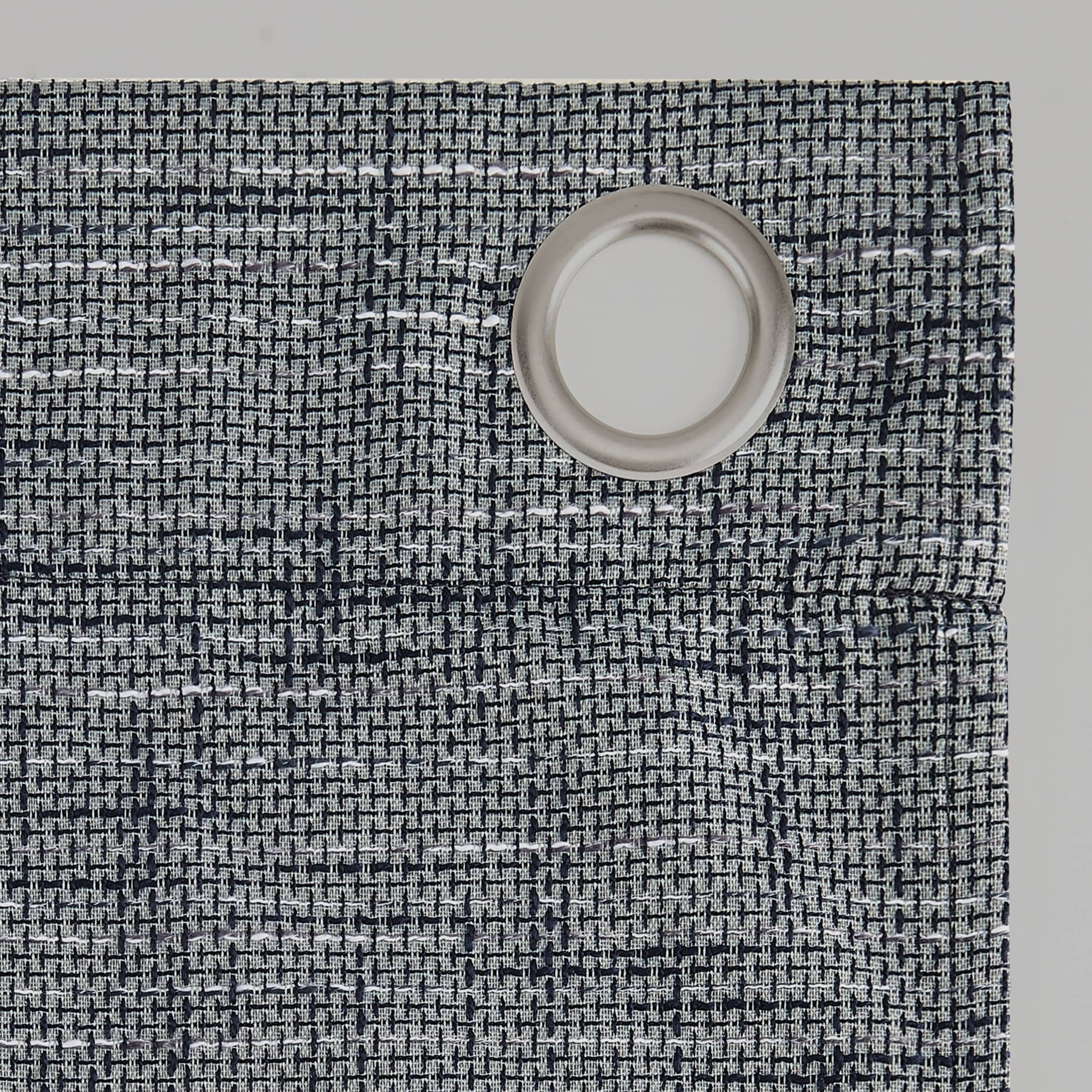 Sun Zero Kline Burlap Weave Thermal Extreme Total Blackout Grommet Curtain Panel, Single Panel