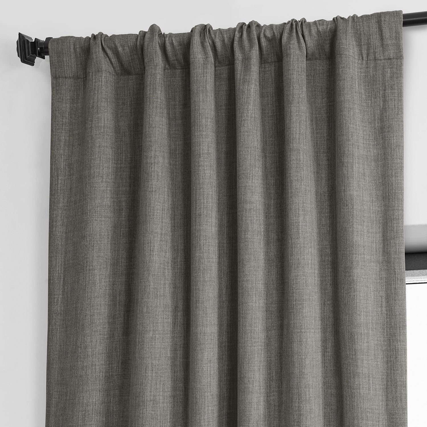 Exclusive Fabrics Faux Linen Room Darkening Curtain (1 Panel)