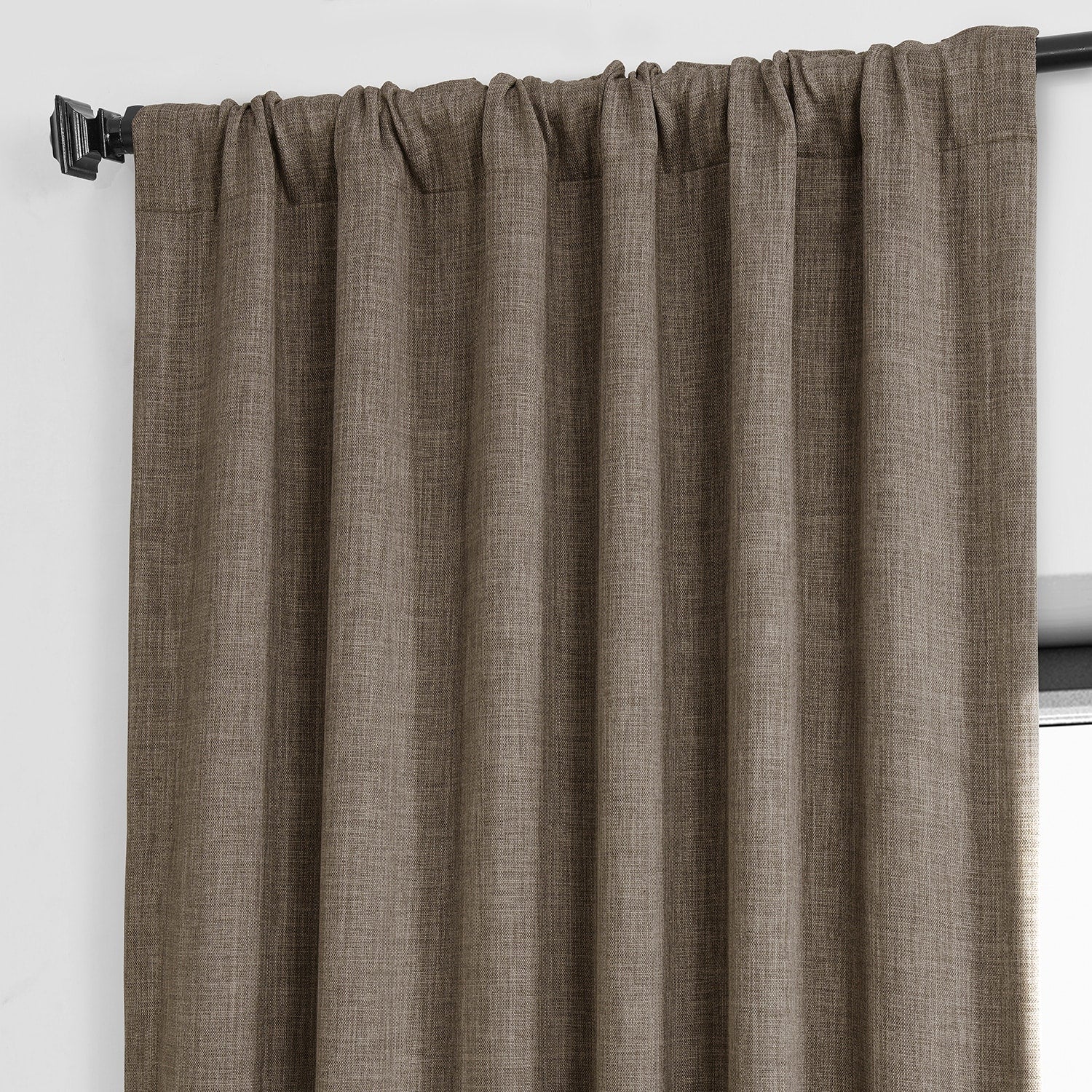 Exclusive Fabrics Faux Linen Room Darkening Curtain (1 Panel)