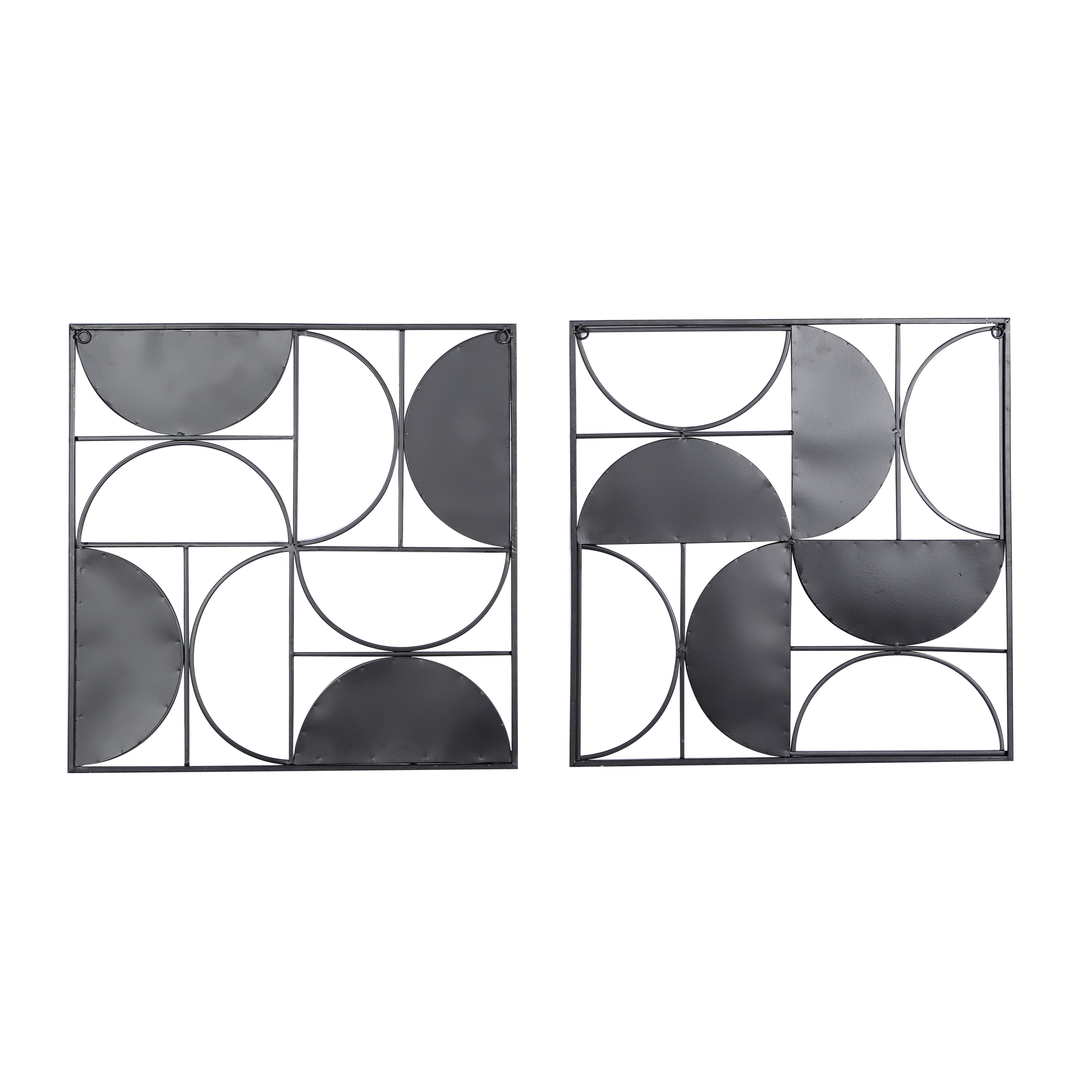 Iron Contemporary Wall Decor (Set of 2)