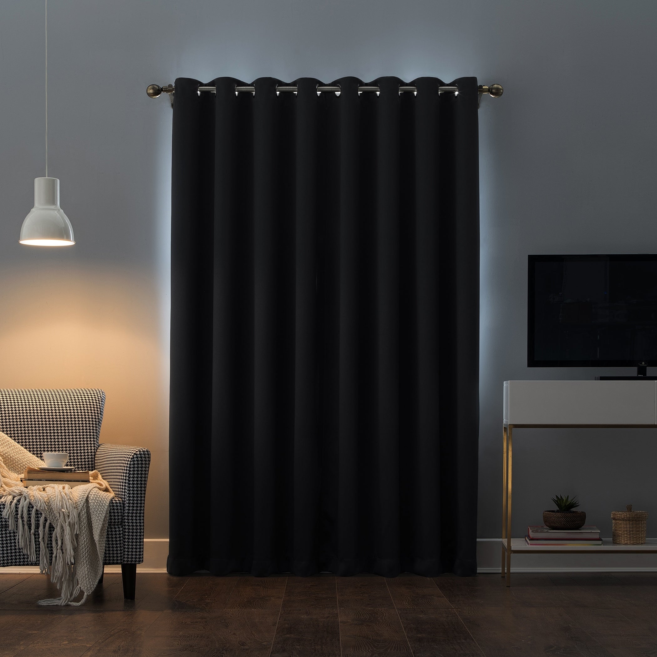 Sun Zero Oslo Theater Grade Extreme Total Blackout Grommet 1-Piece Curtain Panel, Single Panel