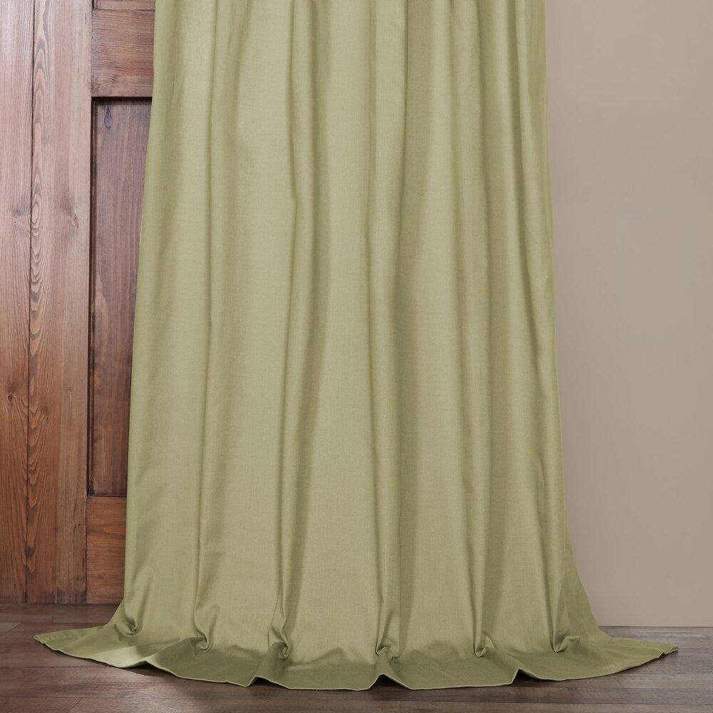 Exclusive Fabrics Solid Cotton Tie-Top Curtain (1 Panel)