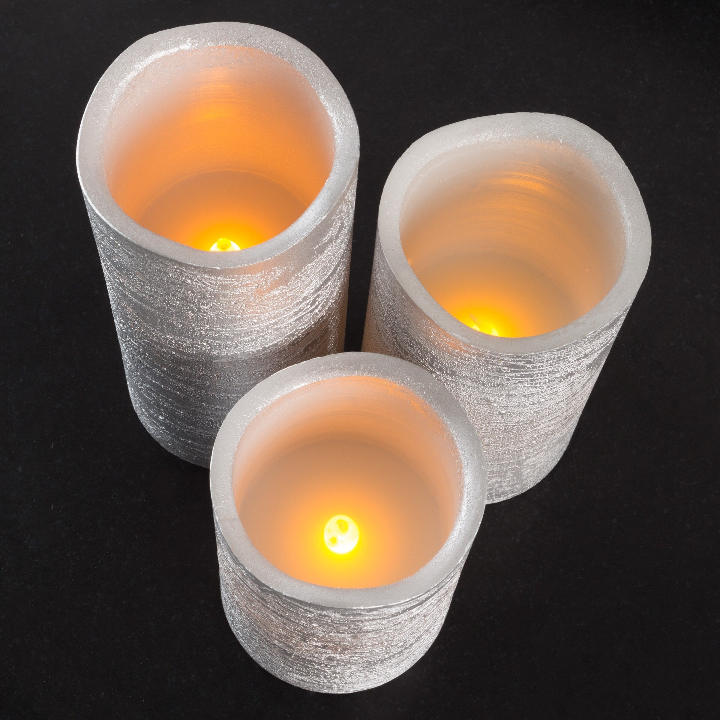 Lavish Home Set of 3 LED Flameless Candle with Remote