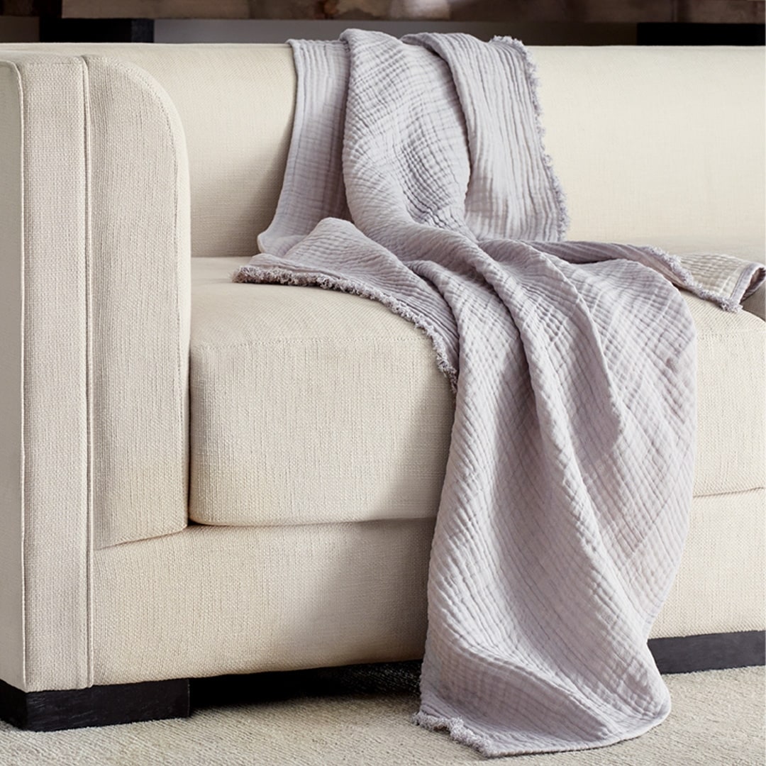 Truly Soft Two-Toned Organic Throw Blanket