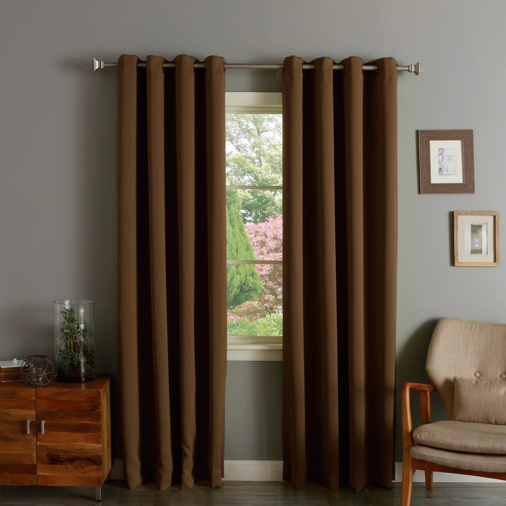 Aurora Home Grommet-top Insulated Blackout Curtain Panel Pair - 52 x 120