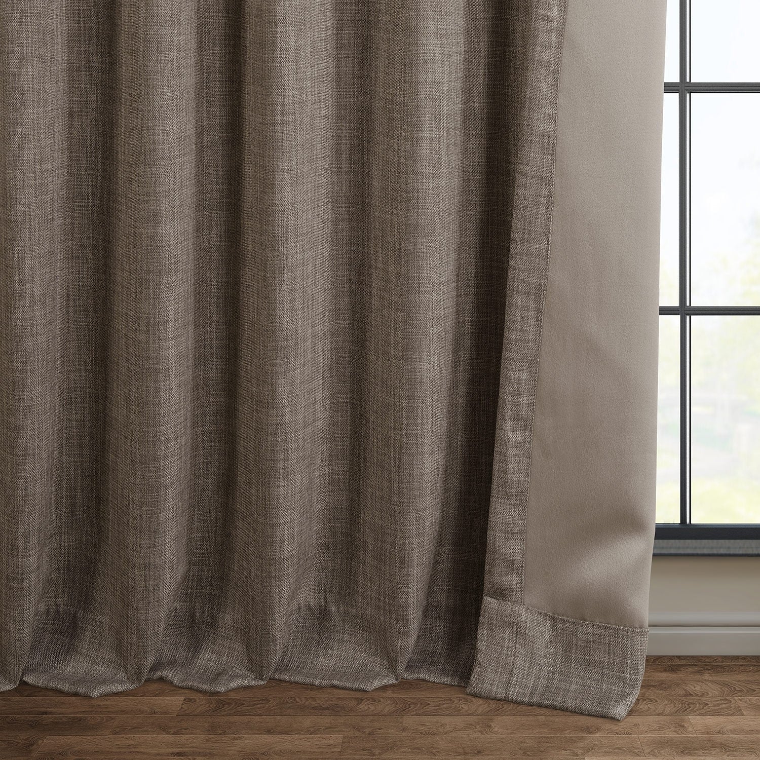 Exclusive Fabrics Faux Linen Room Darkening Curtain (1 Panel)