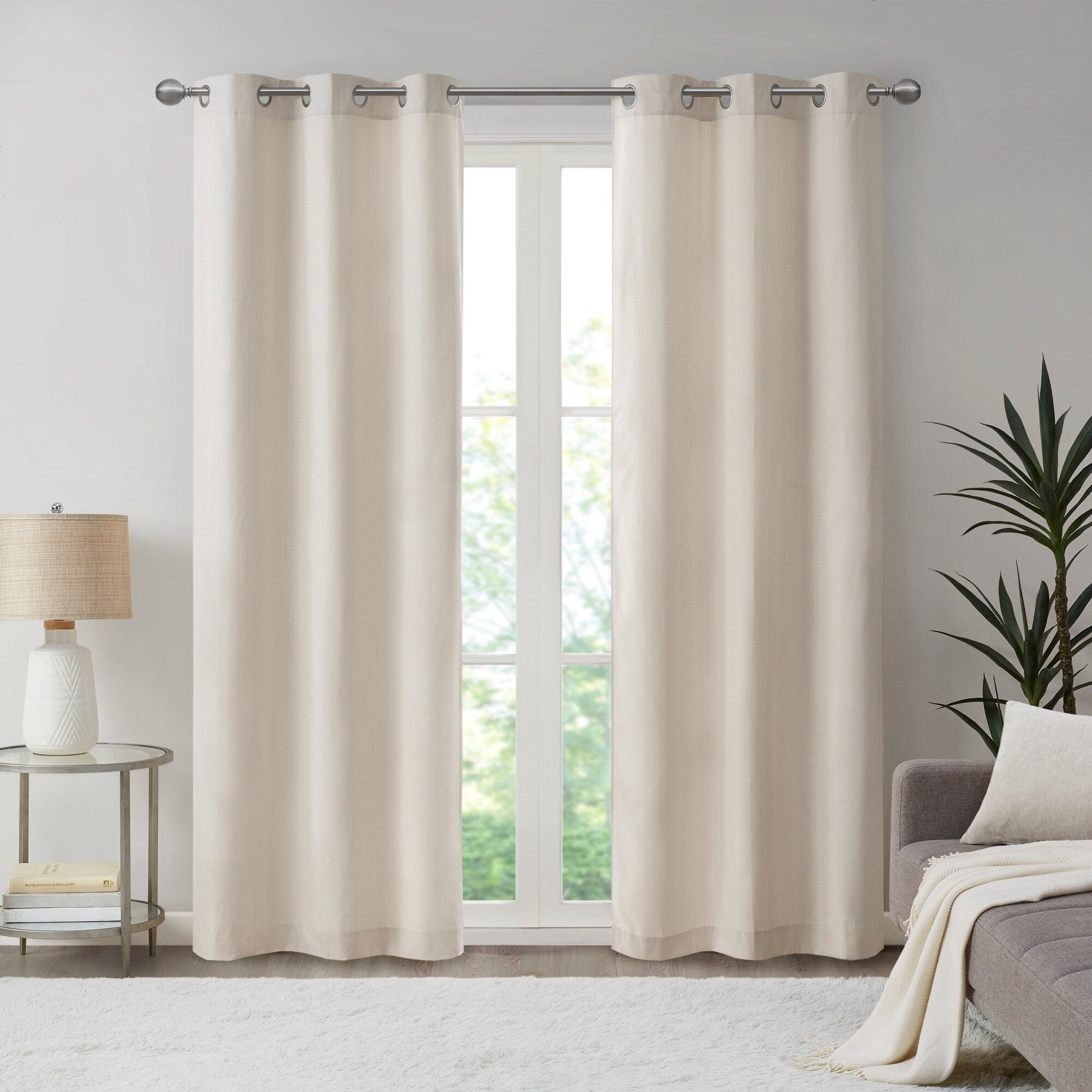 Madison Park Colm Basketweave Room Darkening Curtain Panel Pair