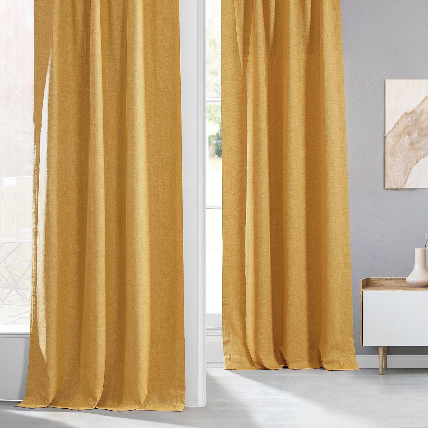 Exclusive Fabrics Faux Linen Room Darkening Curtain (1 Panel)