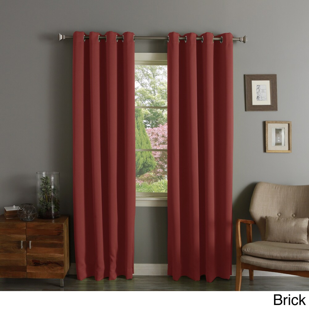 Aurora Home Silver Grommet Top 84-inch Blackout Curtain Pair - 52 x 84 - 52 x 84