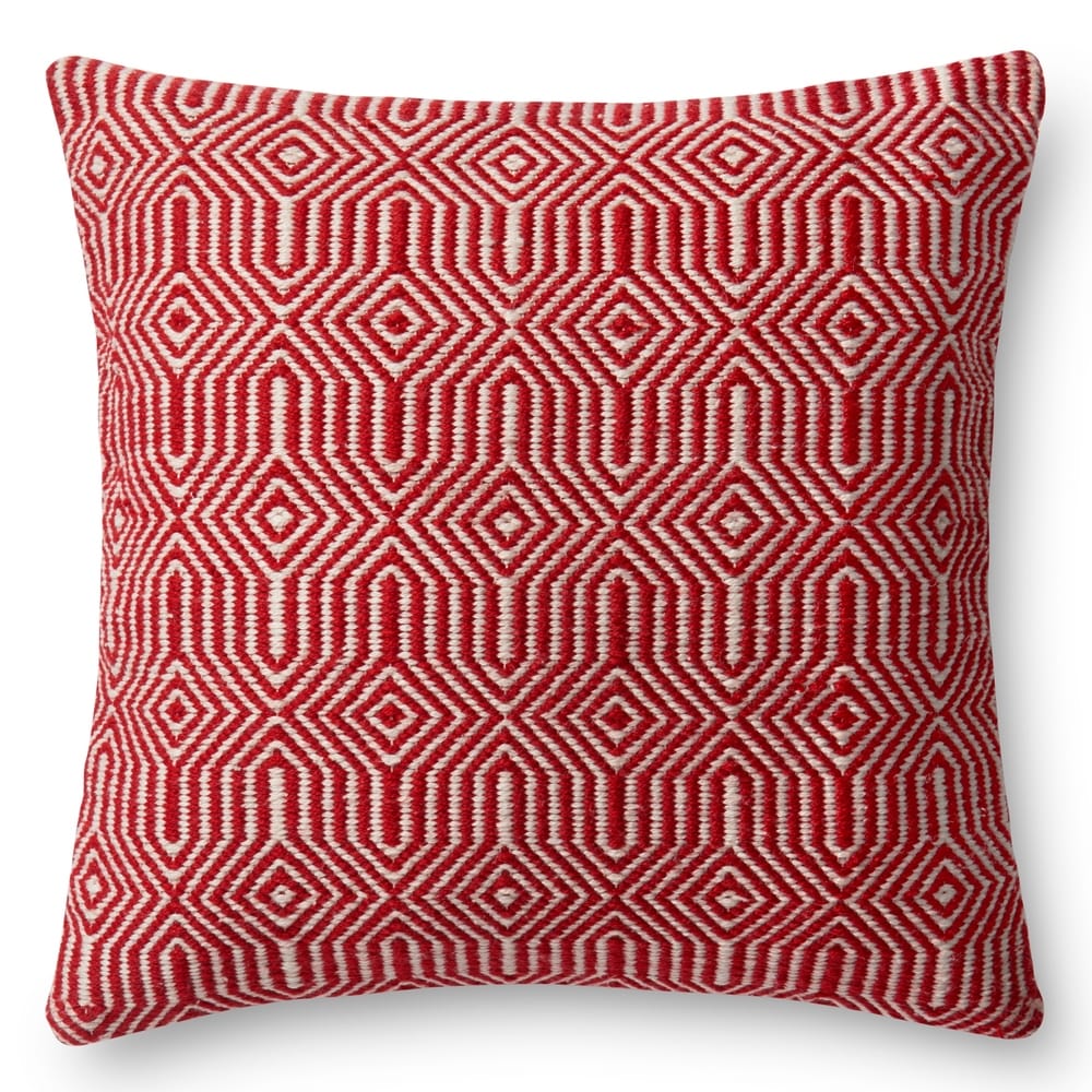 22-inch Indoor/Outdoor Geometric Throw Pillow OR Cover