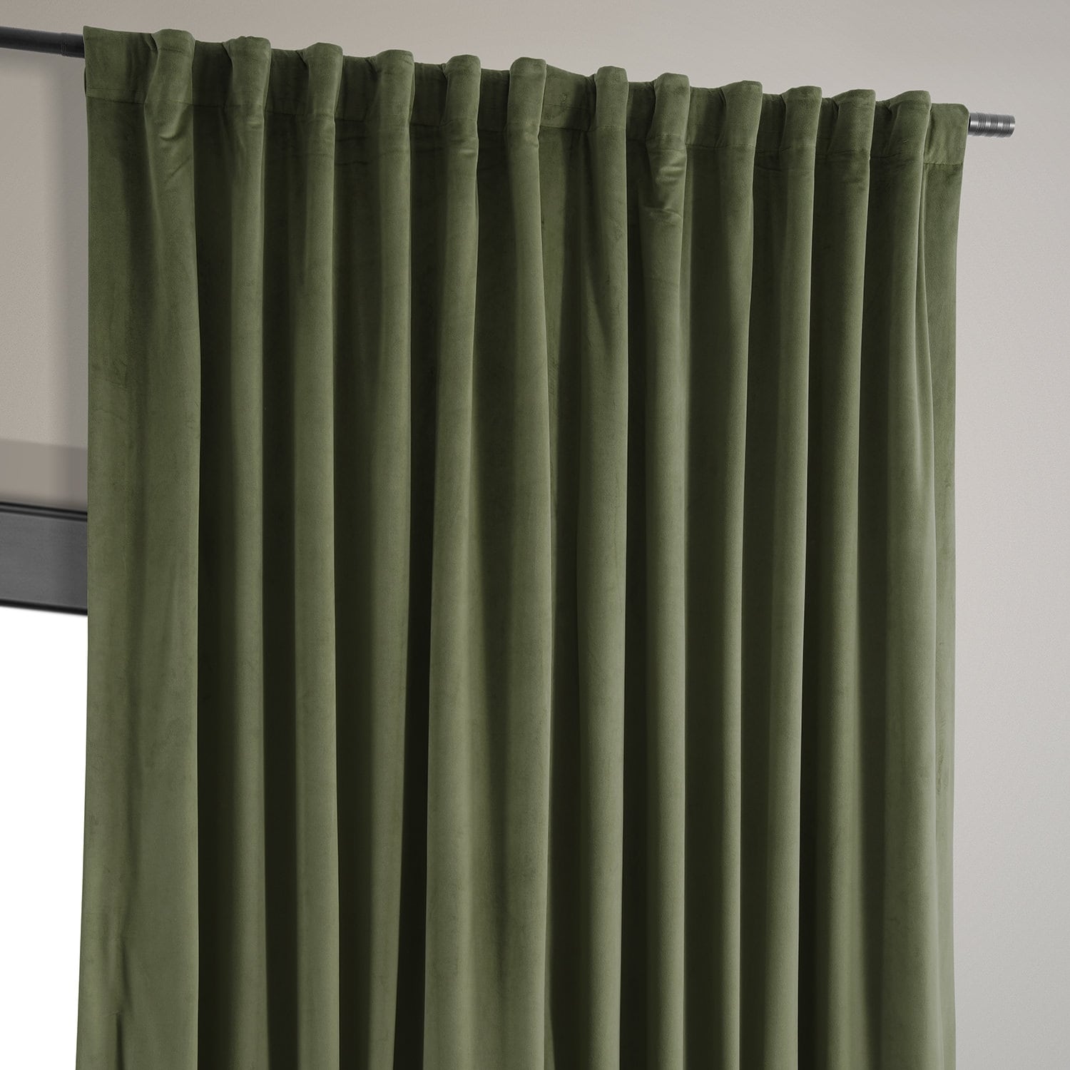 Exclusive Fabrics Signature Extra Wide Blackout Velvet Curtains (1 Panel) - Luxurious Blackout Drapes