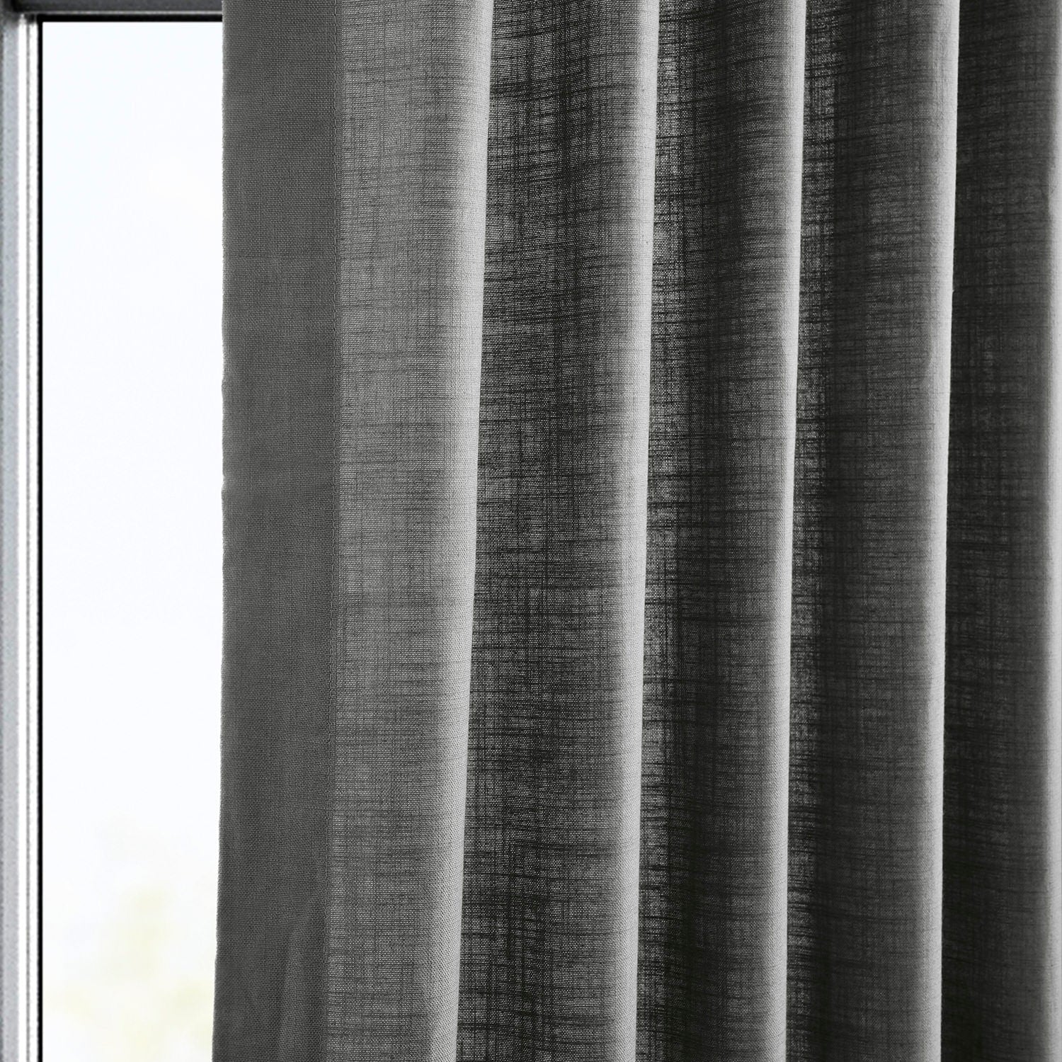 Exclusive Fabrics Dune Textured Solid Cotton Curtain Pair (2 Panels)