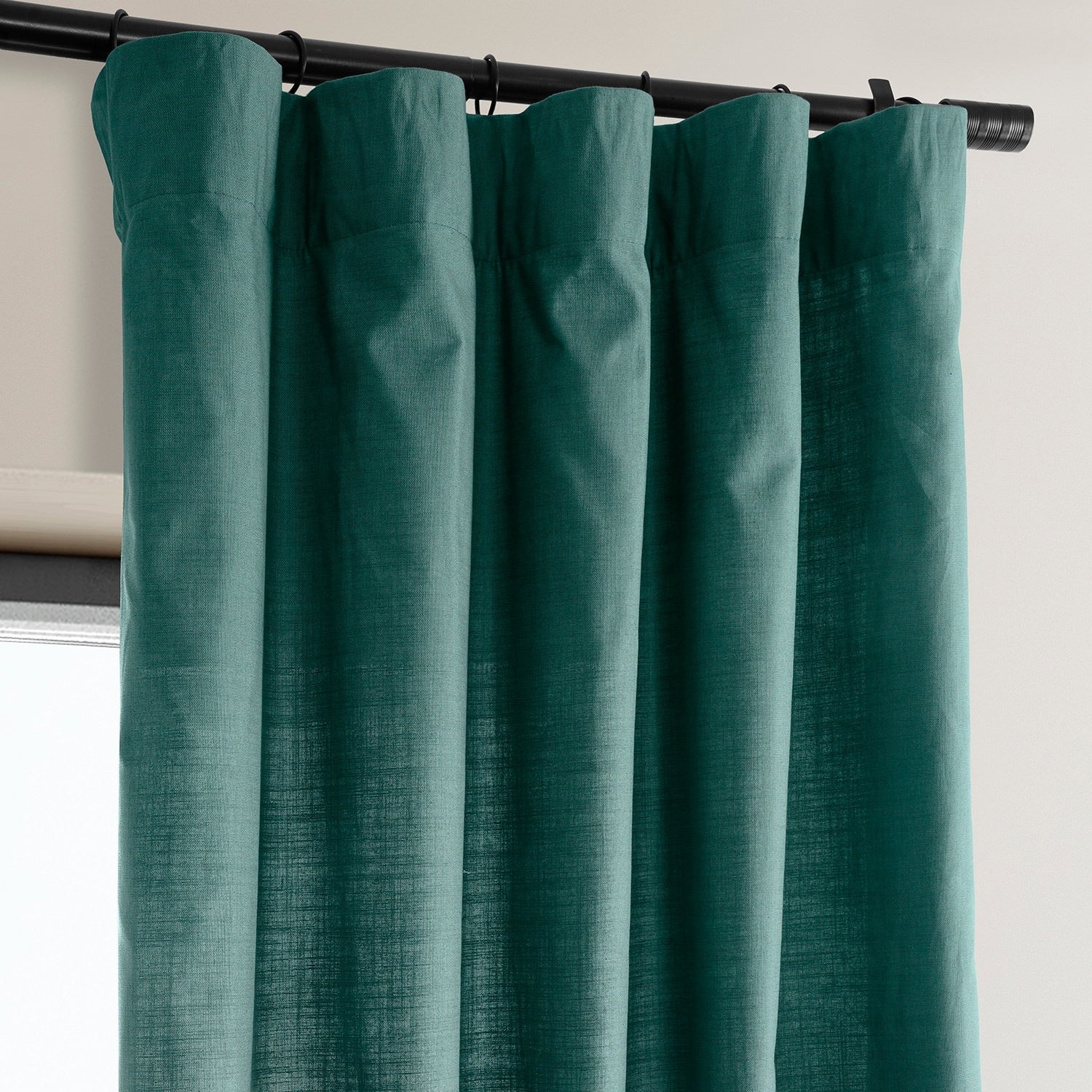 Exclusive Fabrics Dune Textured Solid Cotton Curtain Pair (2 Panels)