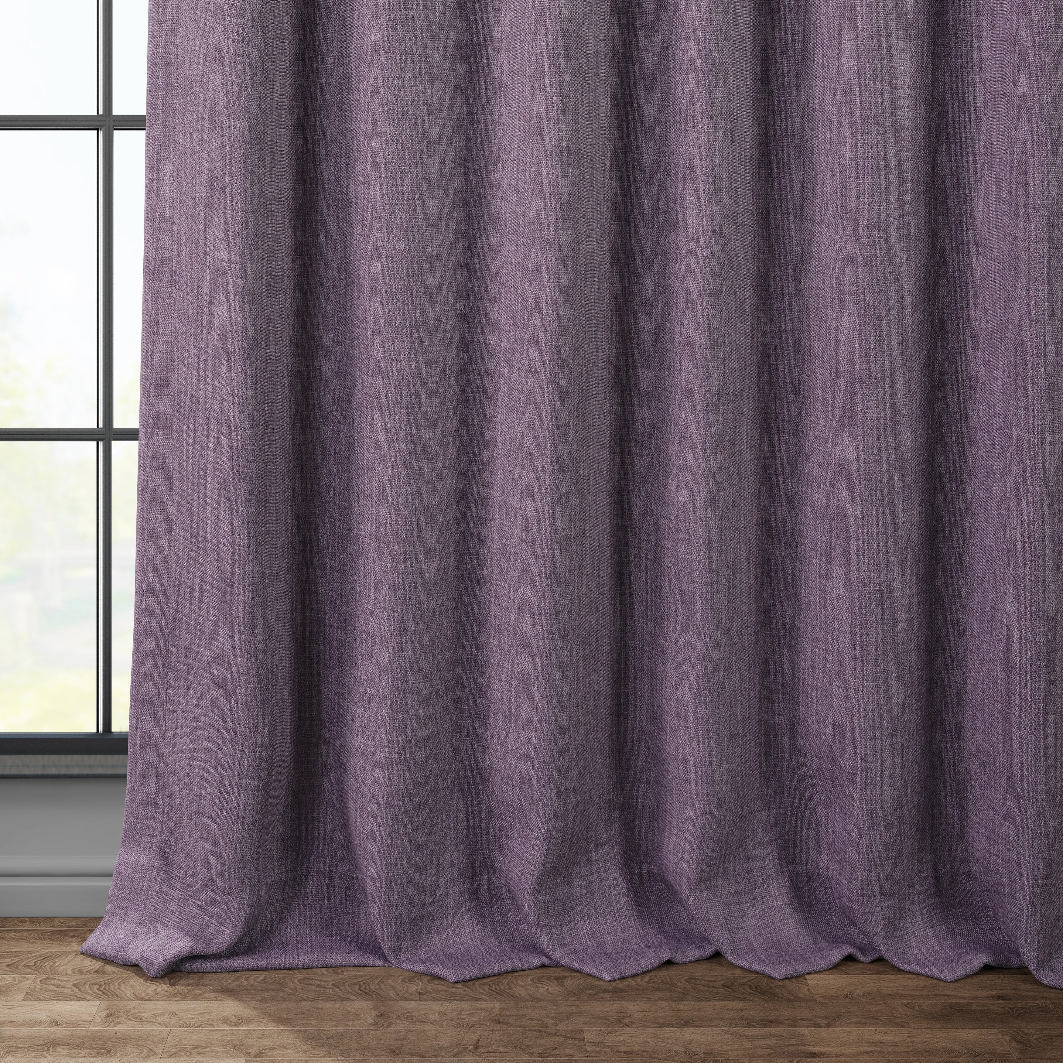 Exclusive Fabrics Faux Linen Room Darkening Curtain (1 Panel)