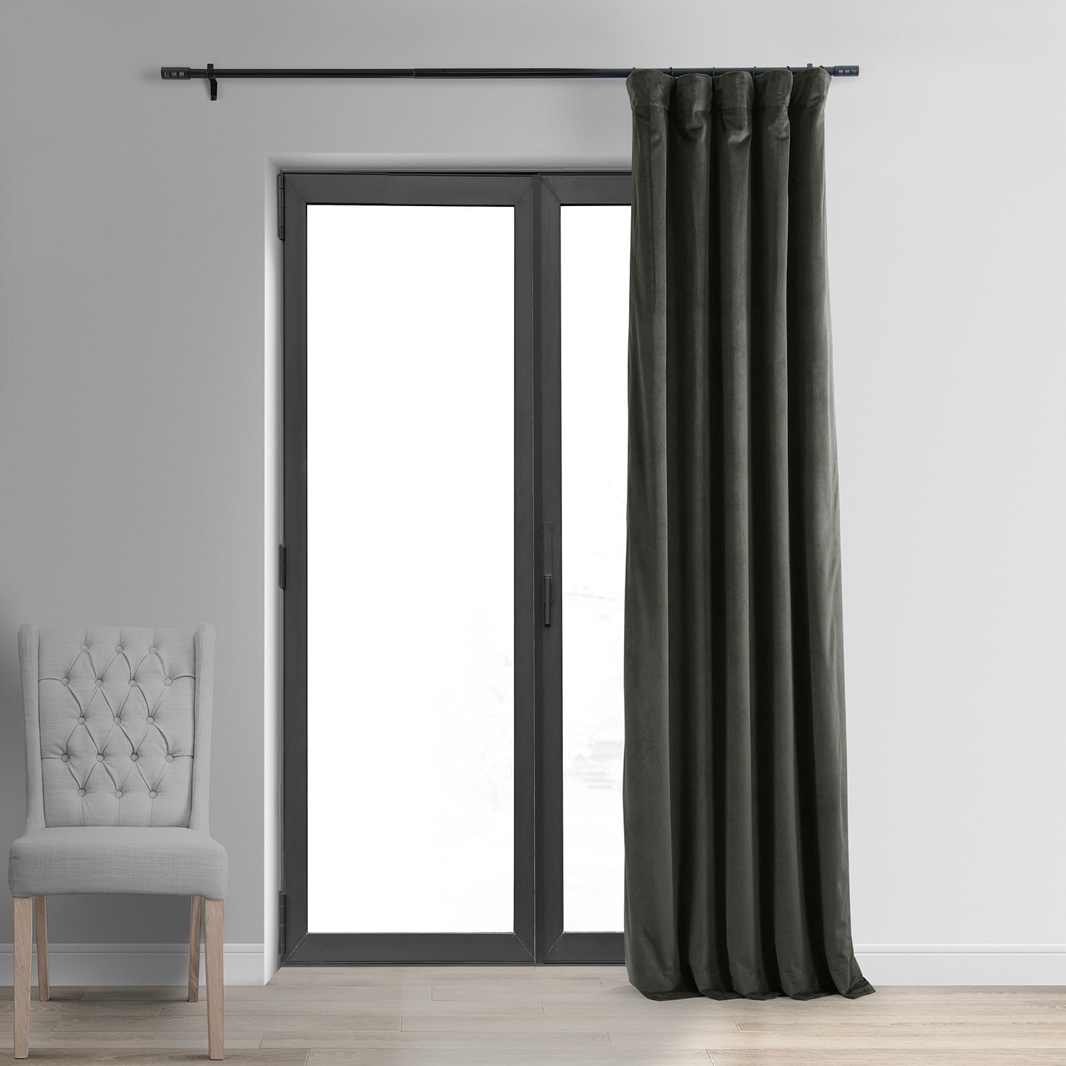 Exclusive Fabrics Signature Velvet Blackout Curtain 120 Inches Long (1 Panel)