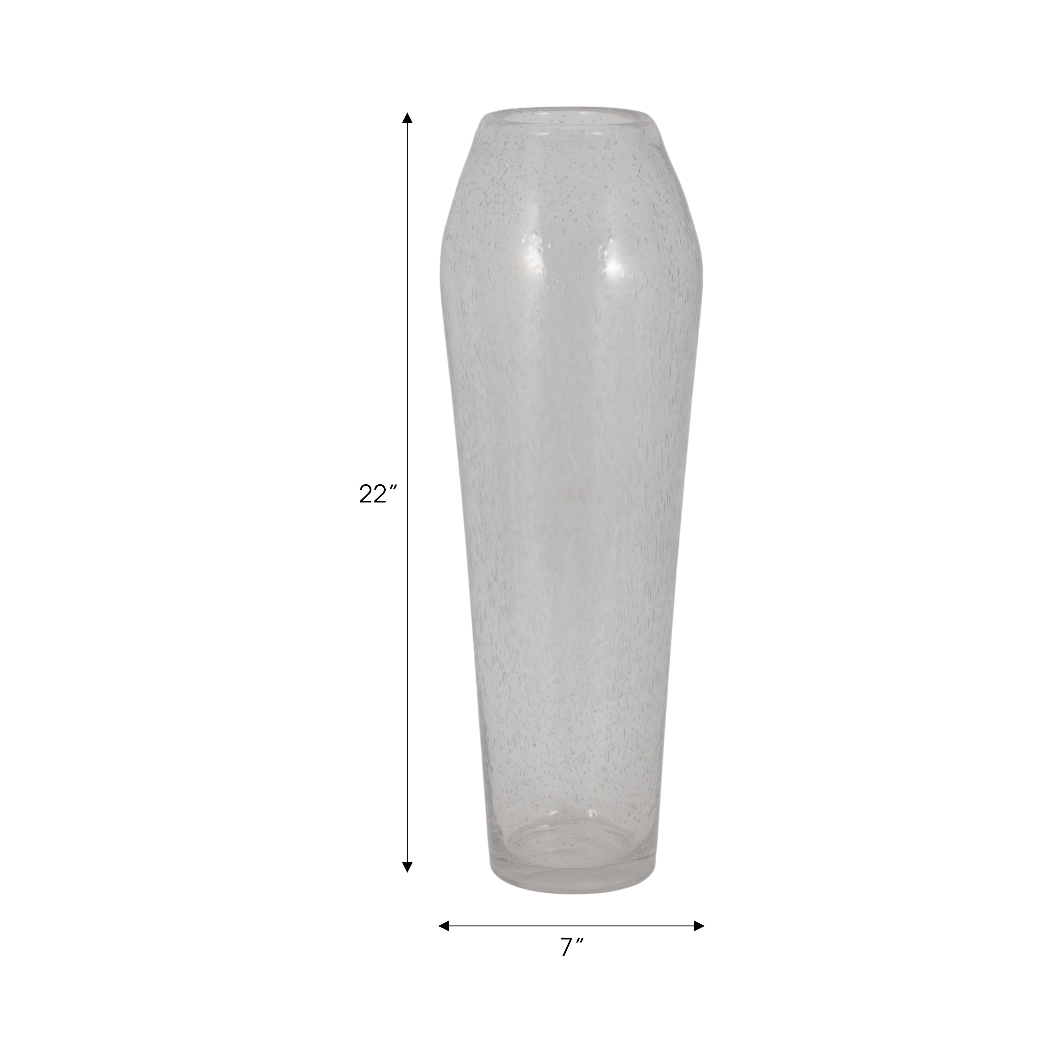 Sagebrook Home Elegant Glass Floor Vase