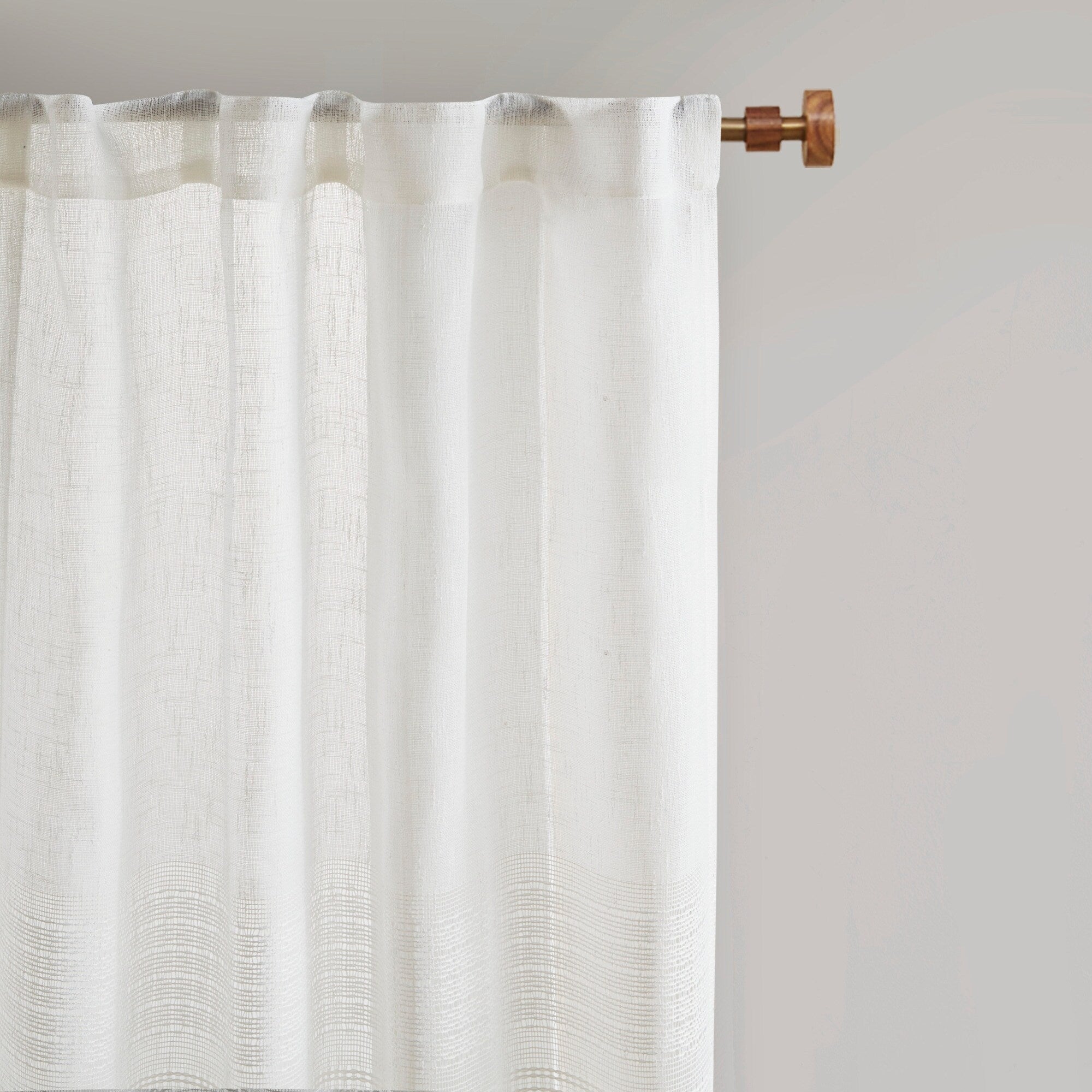 Madison Park Calista Yarn Dye Sheer Curtain Panel Pair