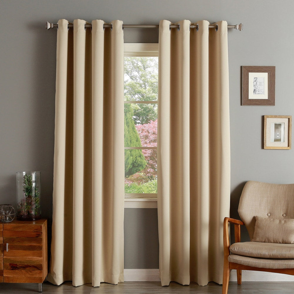 Aurora Home Silver Grommet Top 84-inch Blackout Curtain Pair - 52 x 84 - 52 x 84