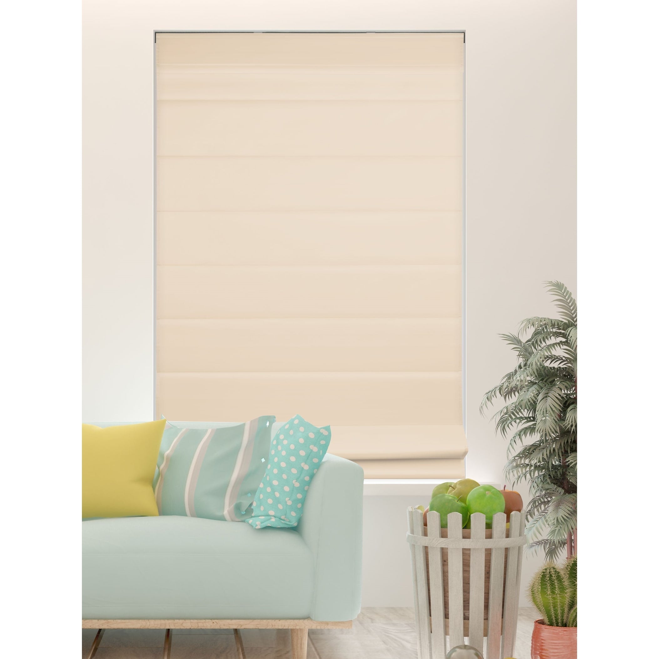 Arlo Blinds Pebble Beach Light Filtering Cordless Fabric Roman Shades