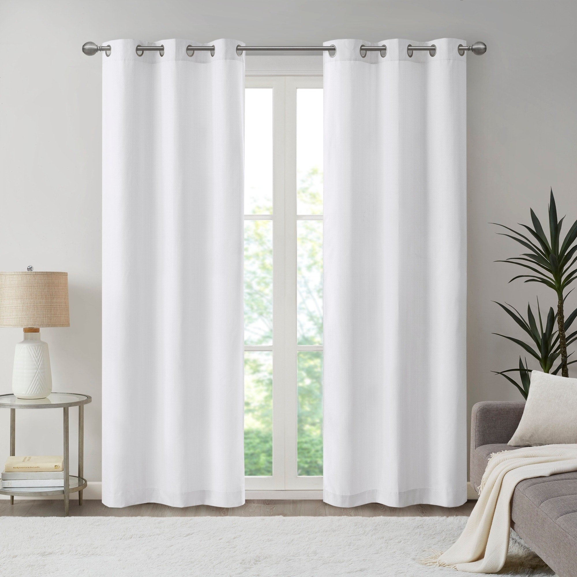 Madison Park Colm Basketweave Room Darkening Curtain Panel Pair